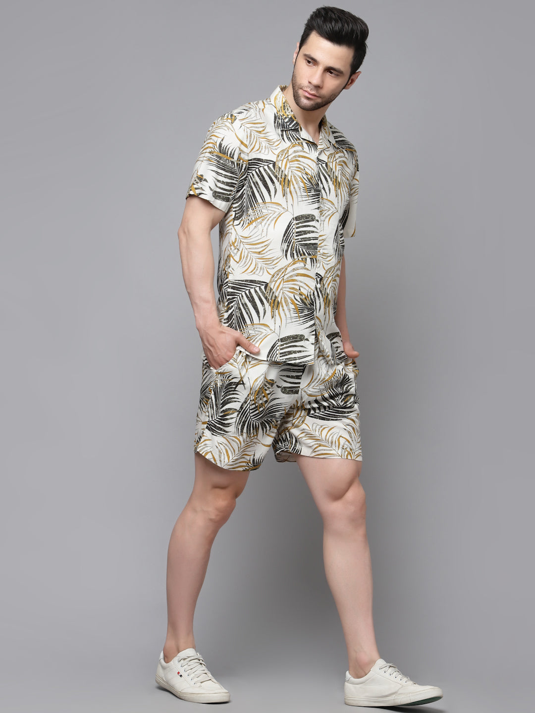 Men Printed Half Sleeve Co-ord Set