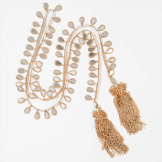 Gold Mirror Parandi with Tassel