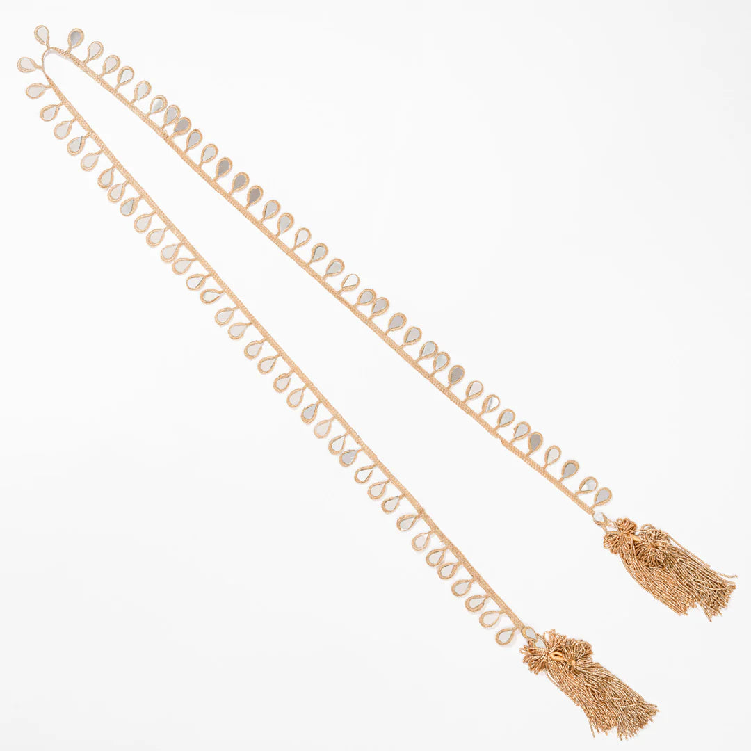 Gold Mirror Parandi with Tassel