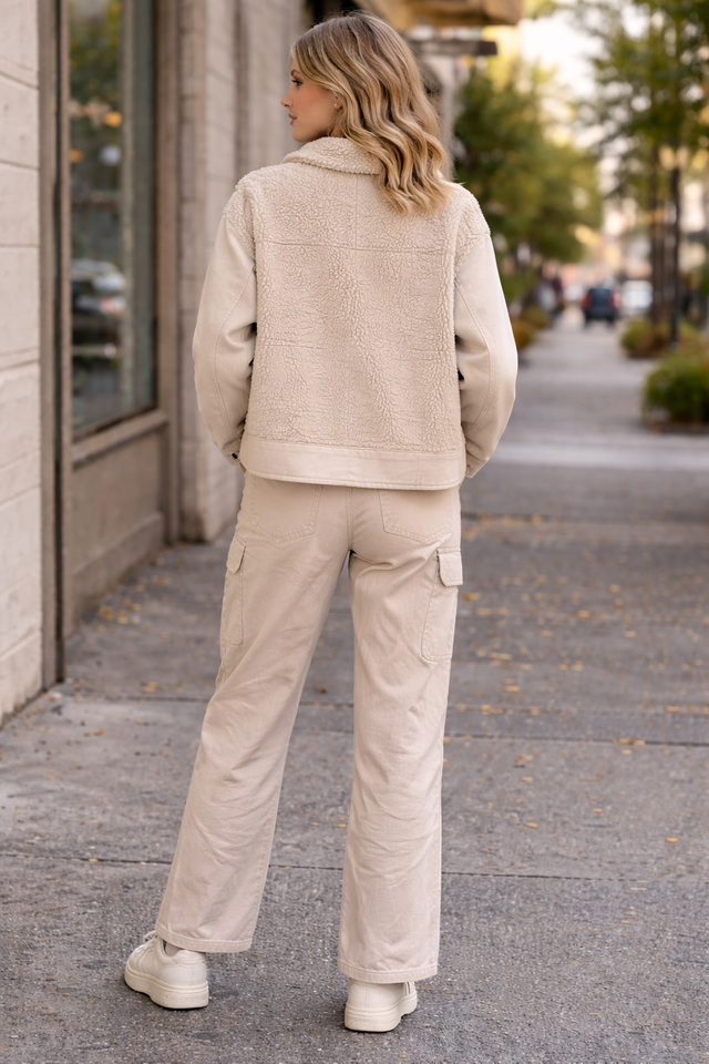 Women Cream Casual Jacket