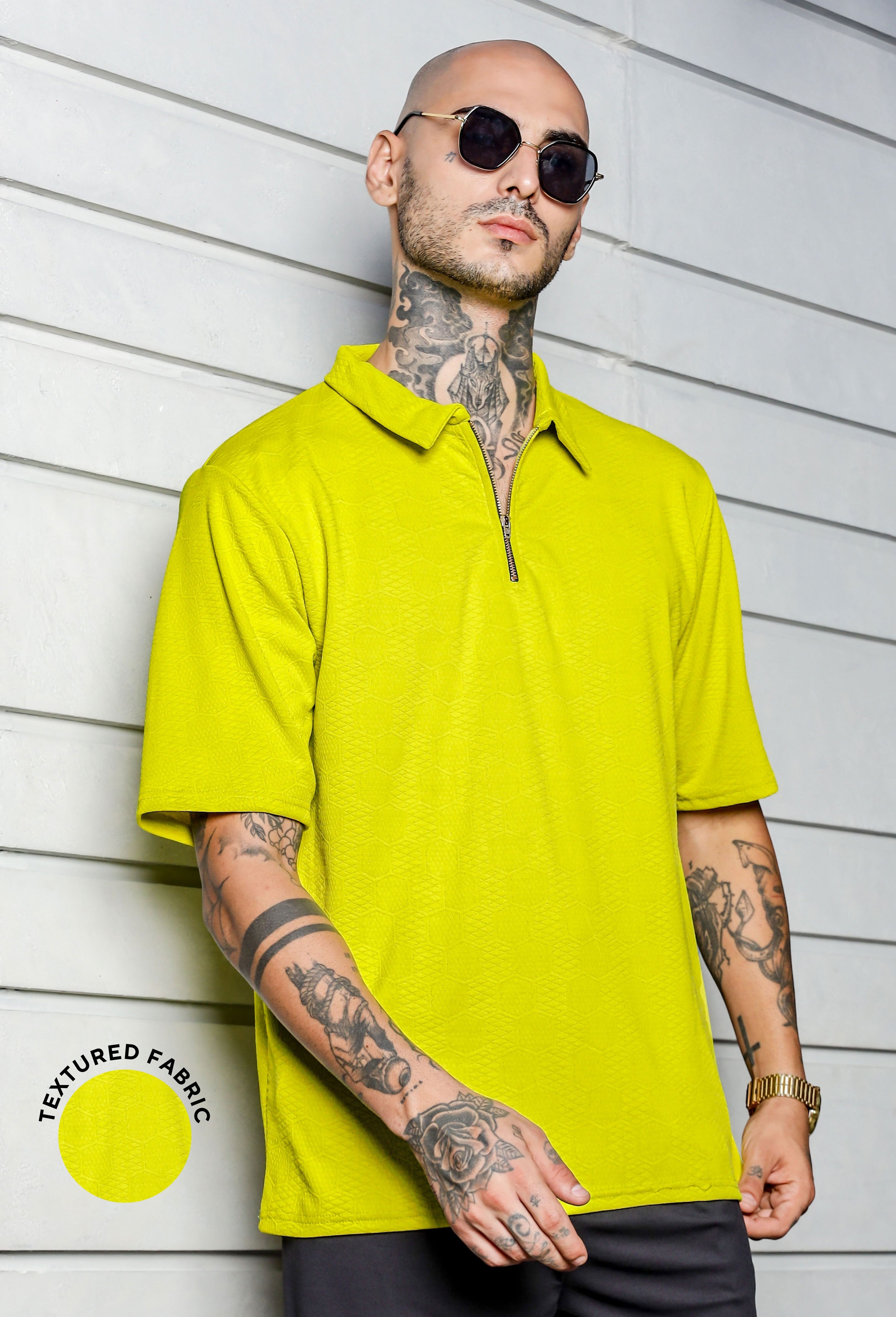 Men Green Relaxed Fit T-shirt