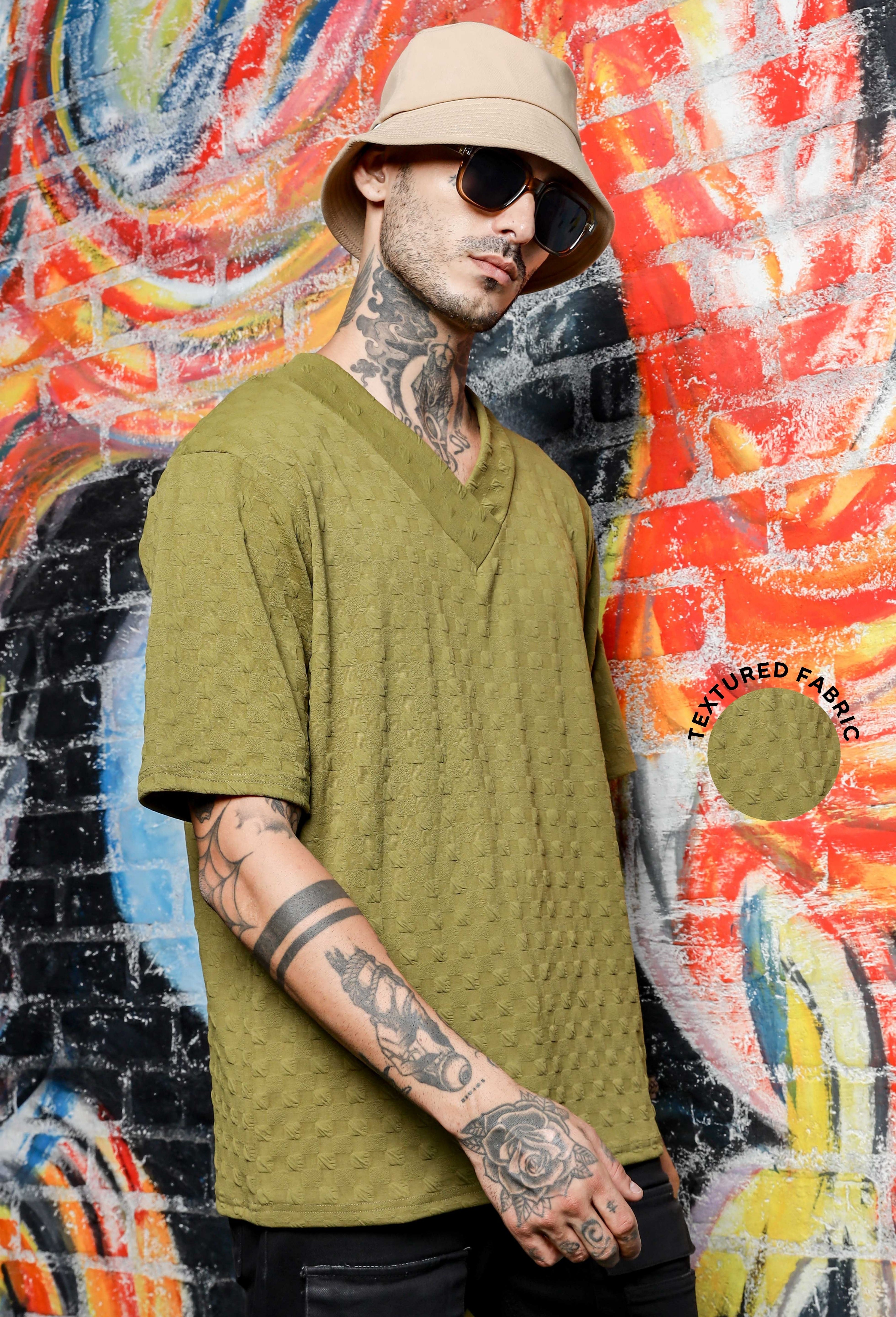 Unisex Olive Oversized T-shirt