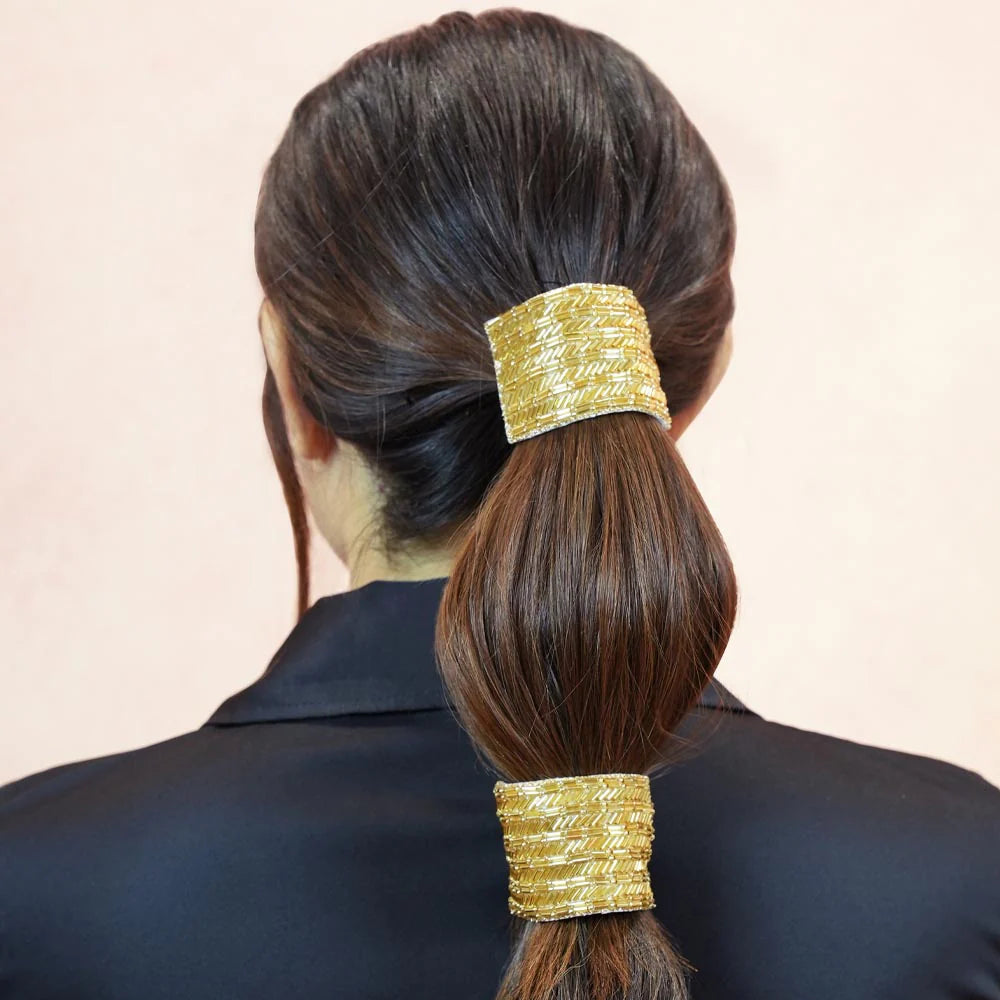 Gold Embellished Ponytail Holder