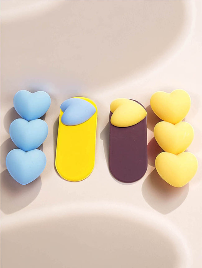 Women Multi Heart Pins Set Of 4
