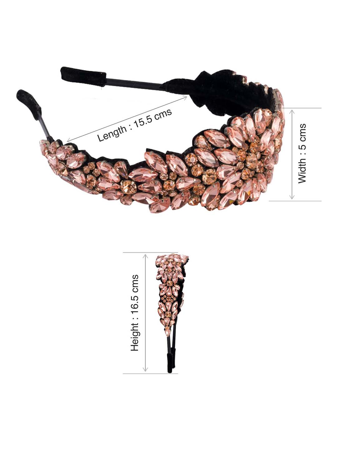 Women Rose Gold Rosemary Broad Headband