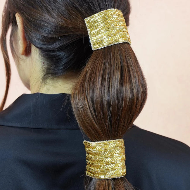 Gold Embellished Ponytail Holder