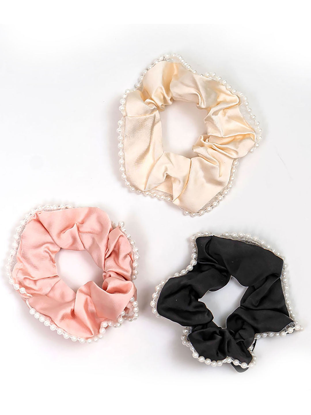 Pearl Scrunchies Set Of 3