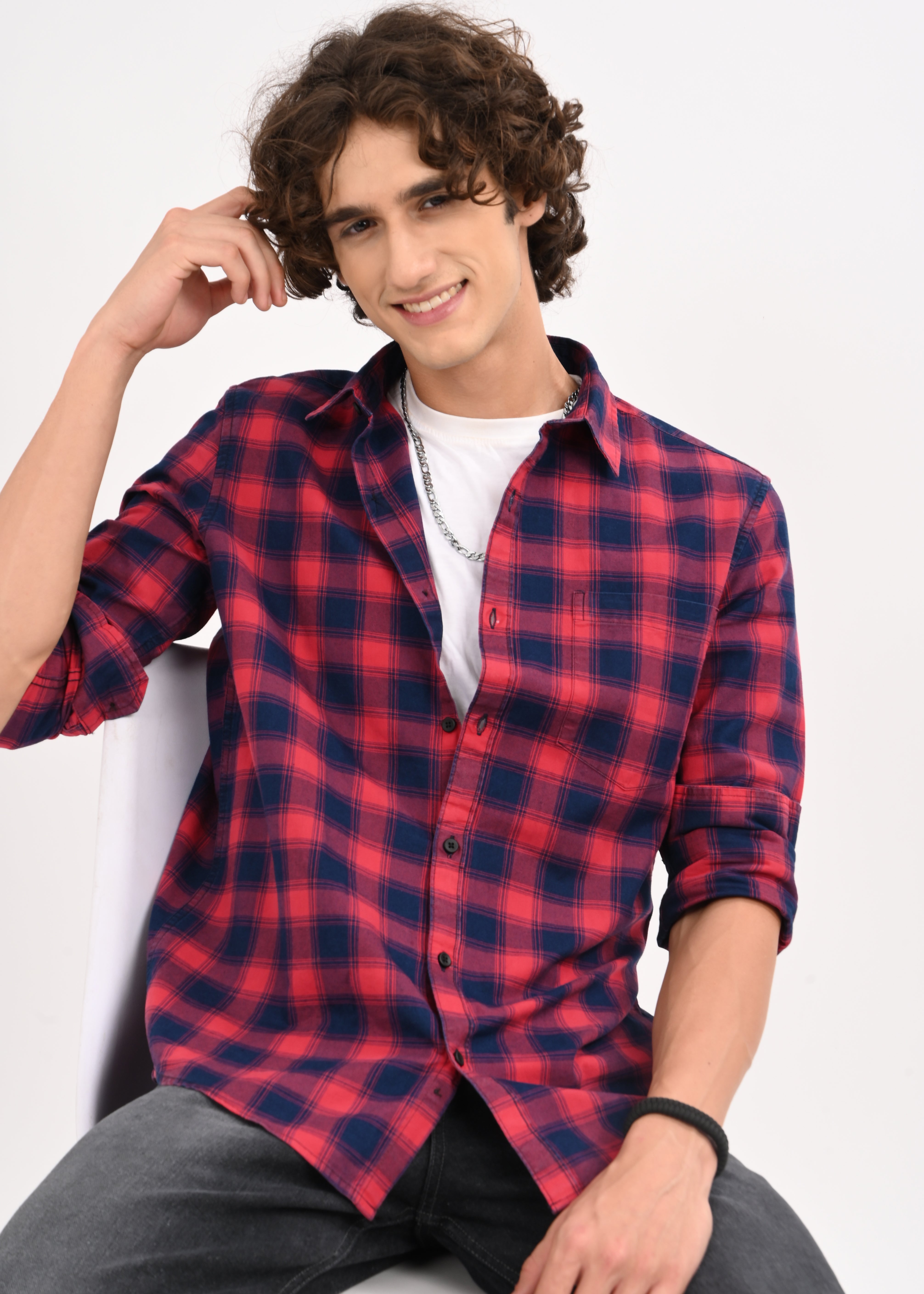 Men Red Shirt