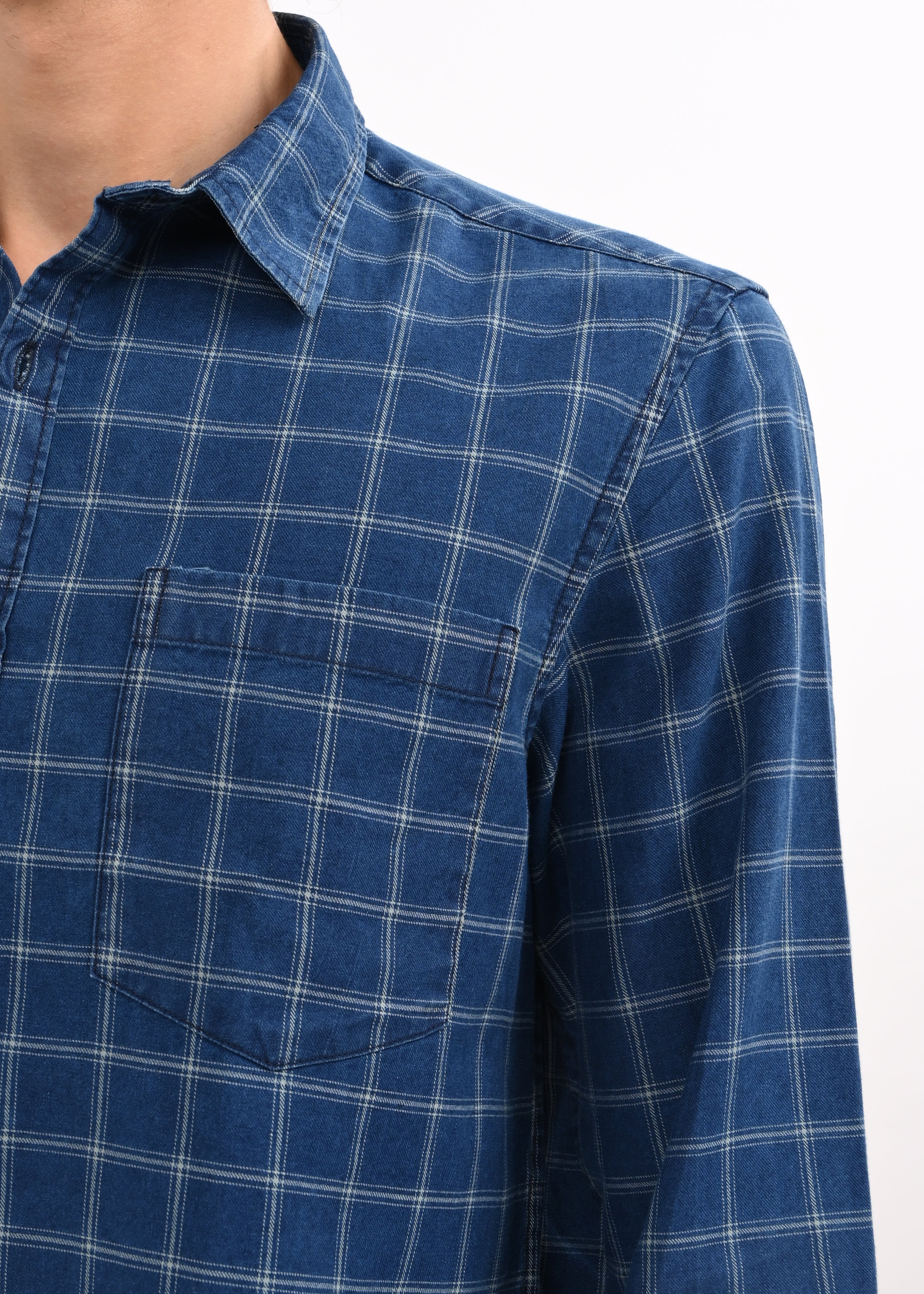Men Navy Blue Shirt
