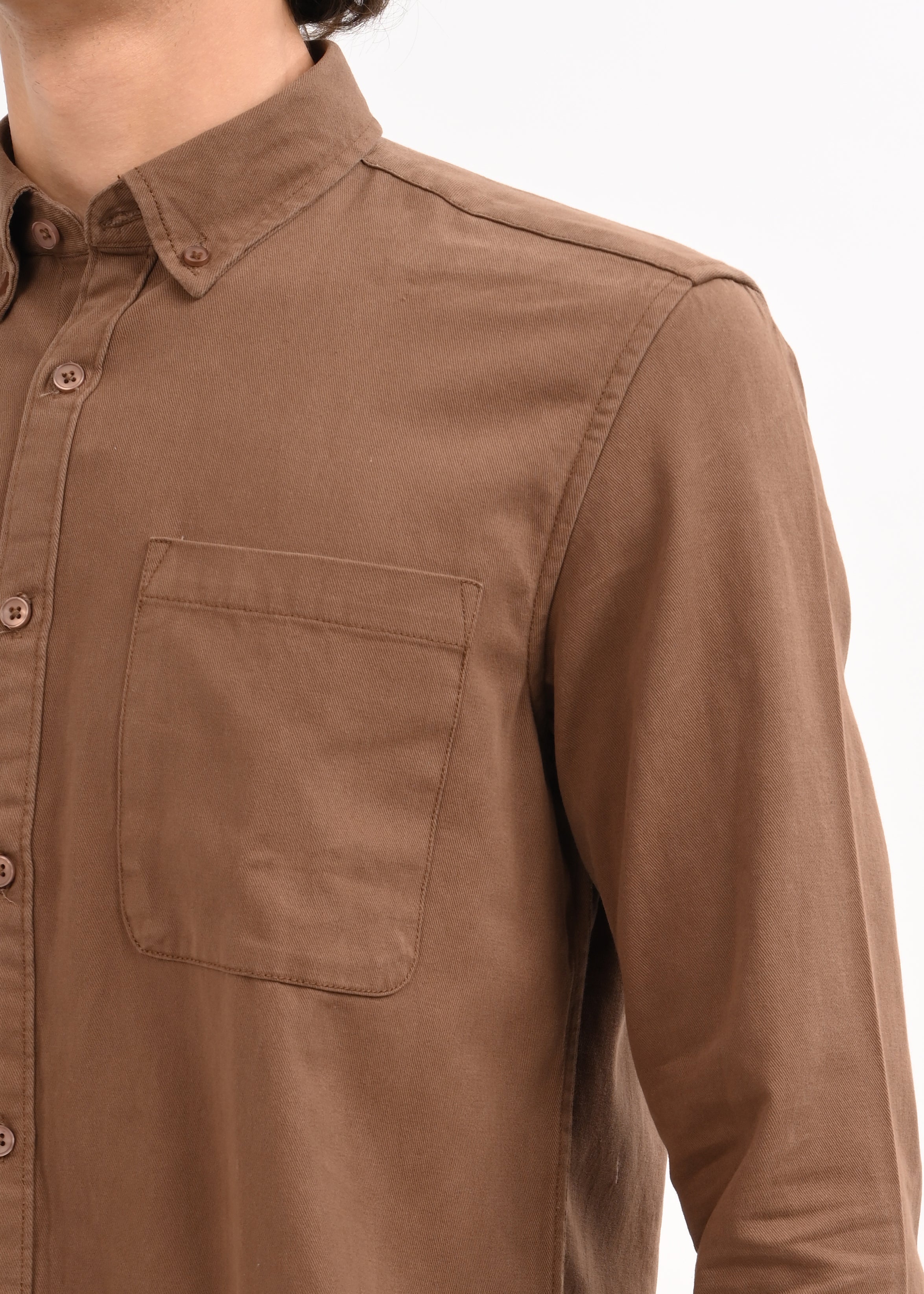 Men Brown Solid Shirt