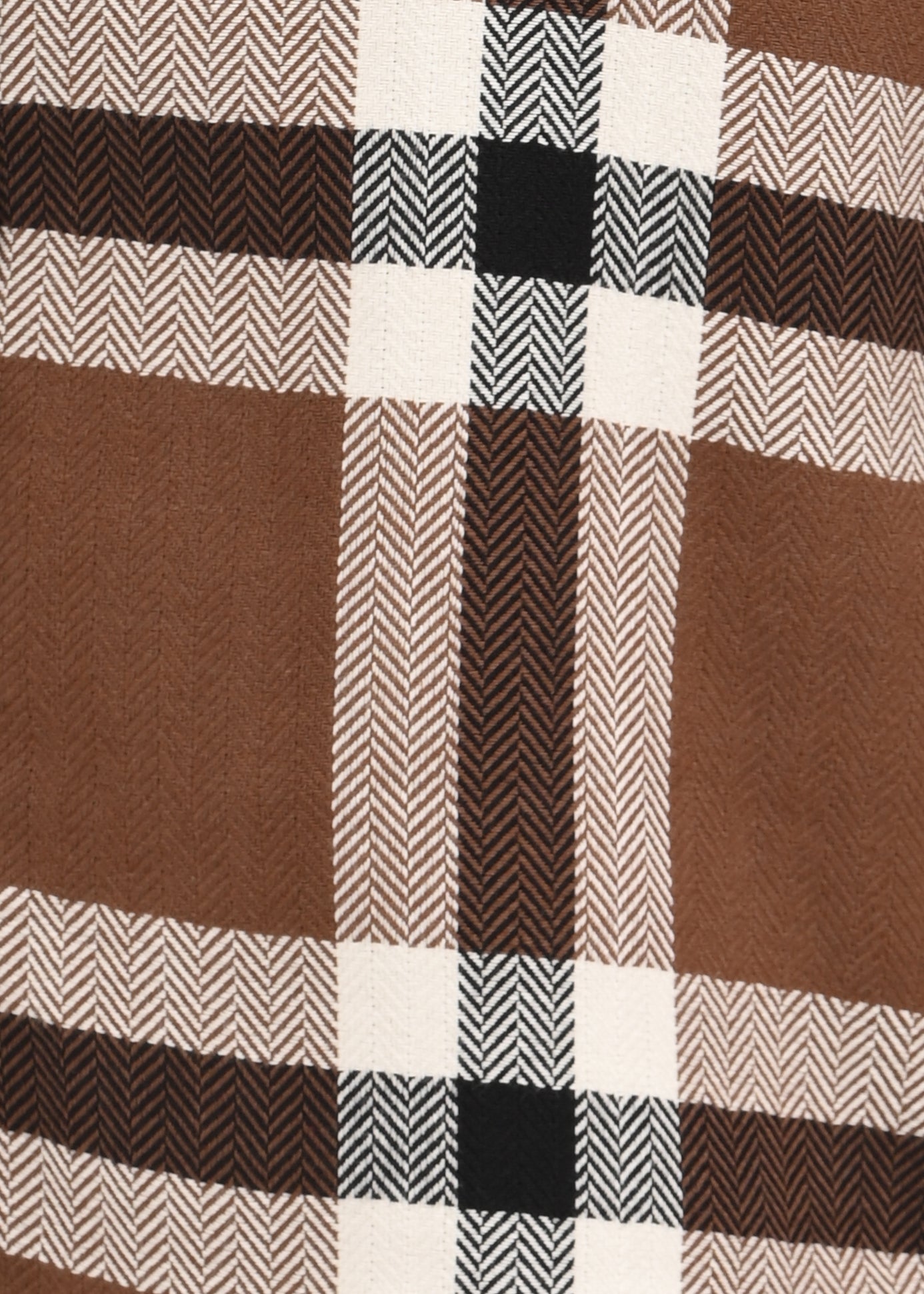 Men Brown Check Shirt