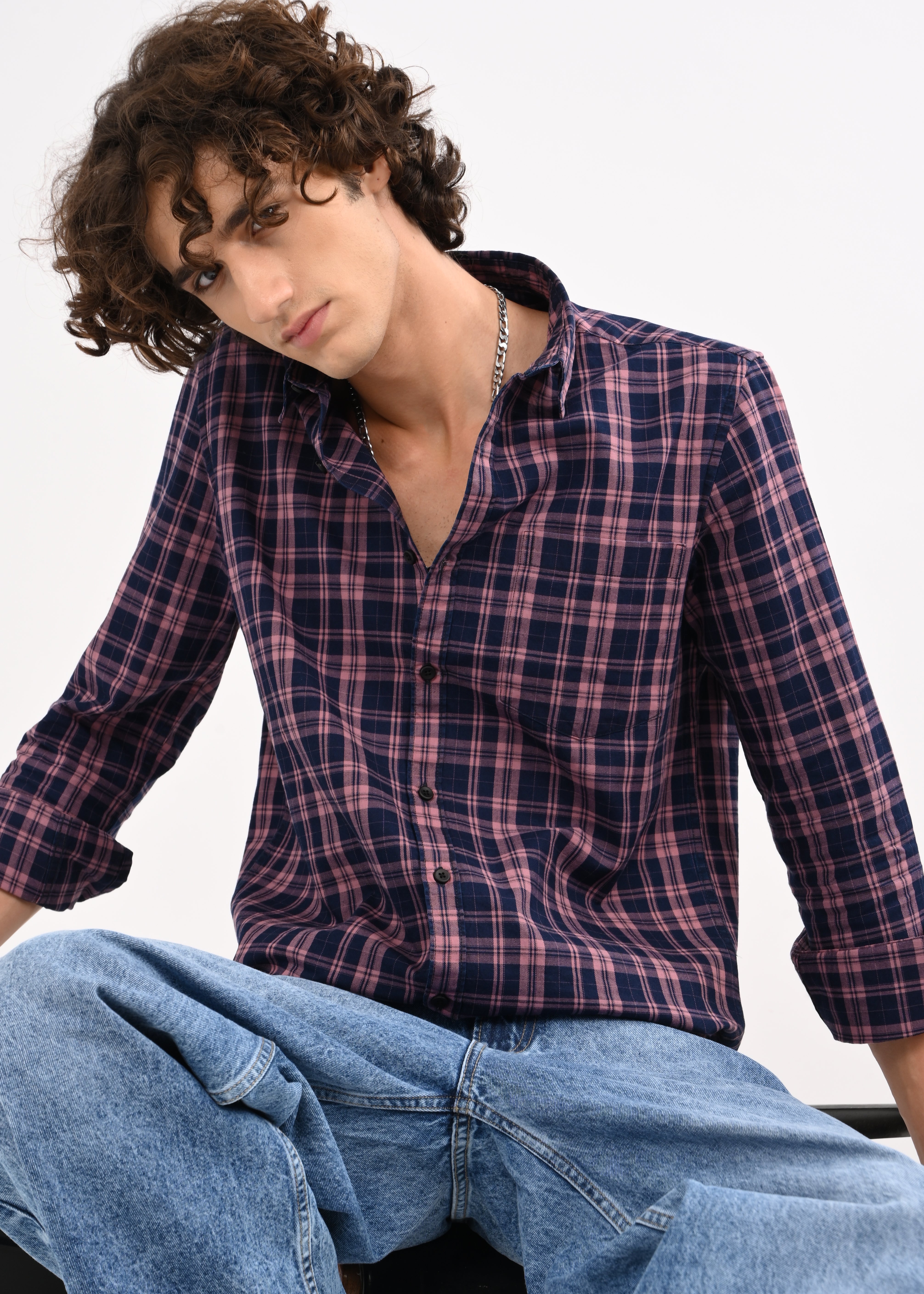 Men Pink Shirt