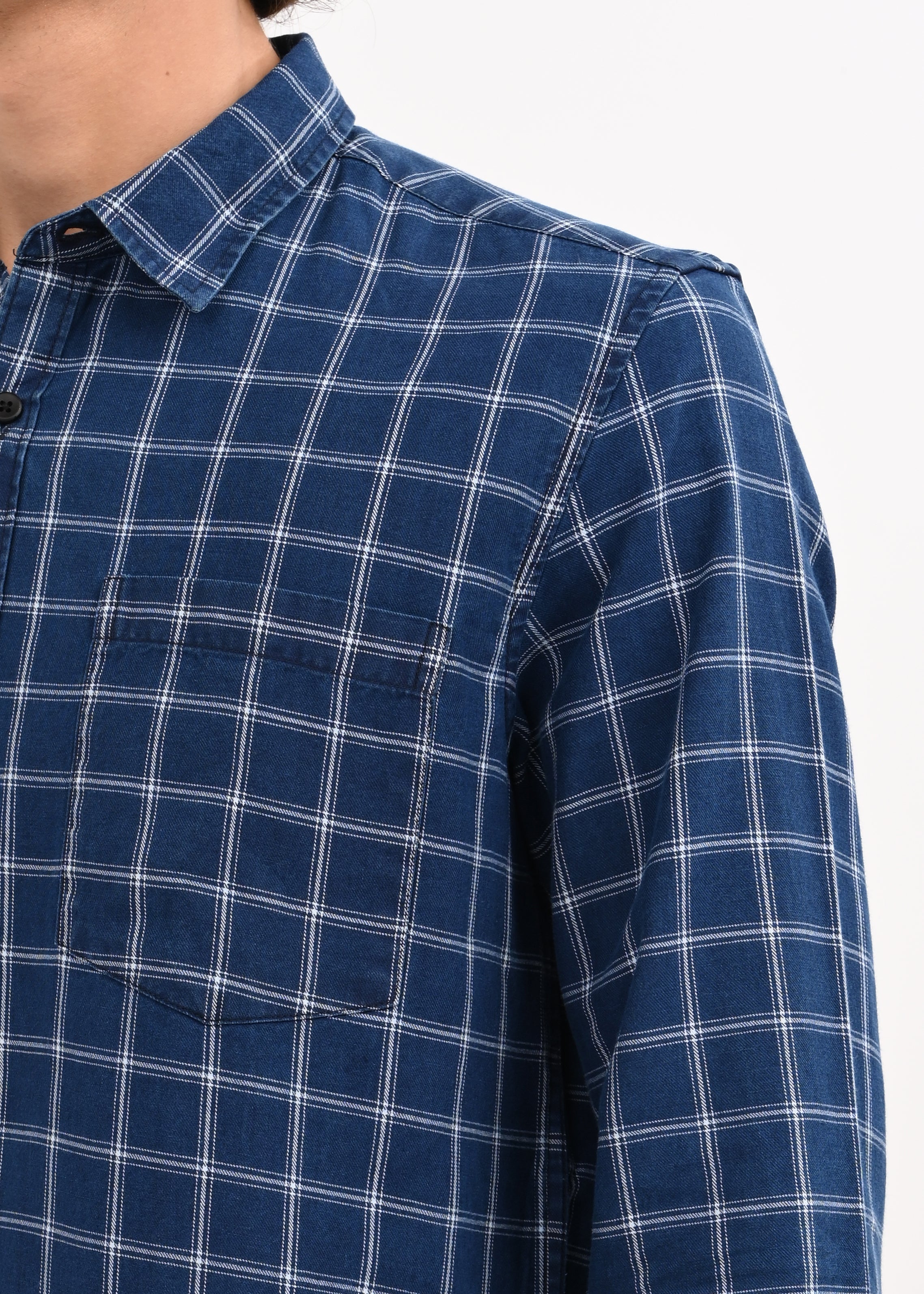 Men Navy Blue Shirt