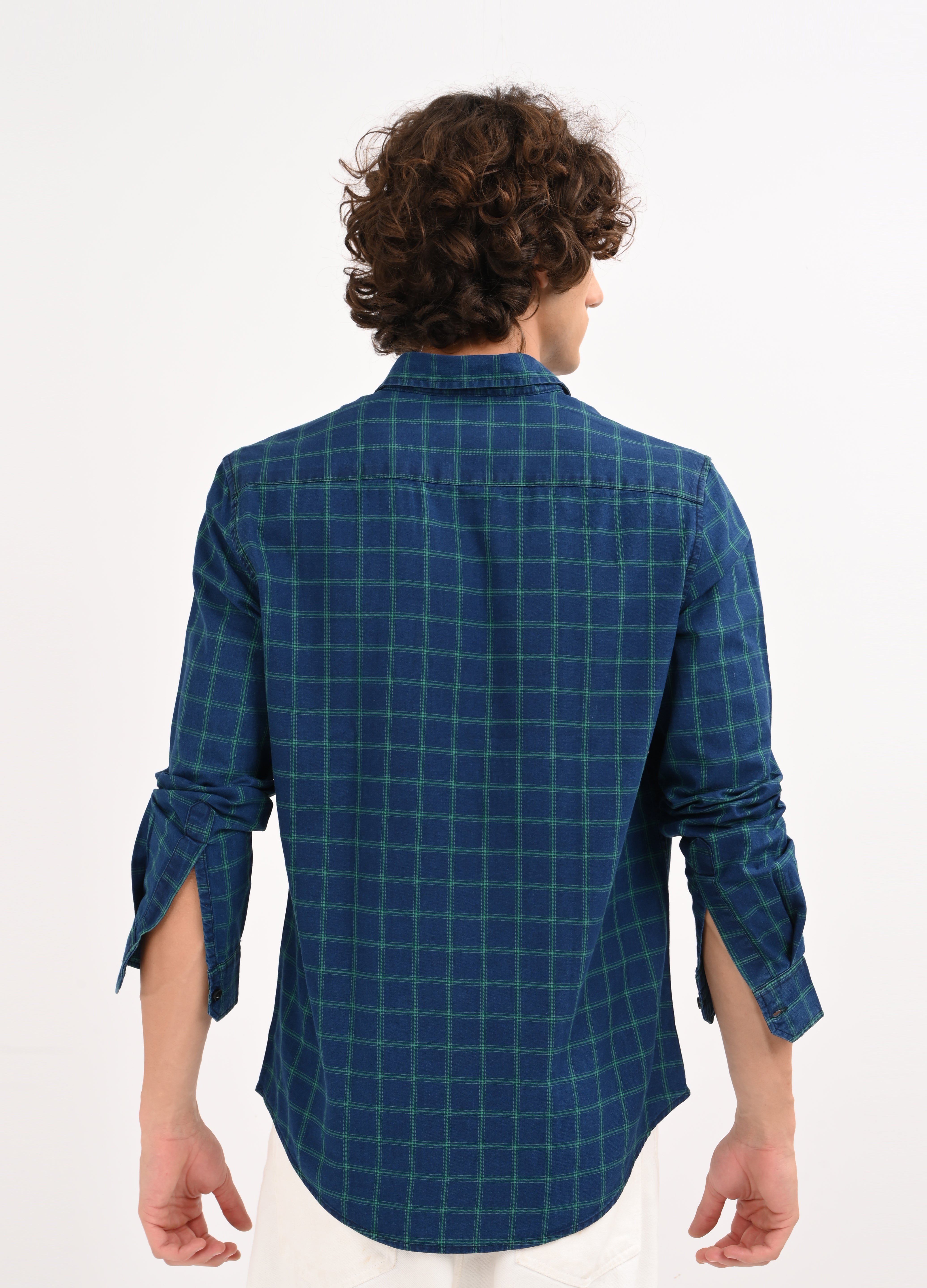 Men Navy Blue Shirt