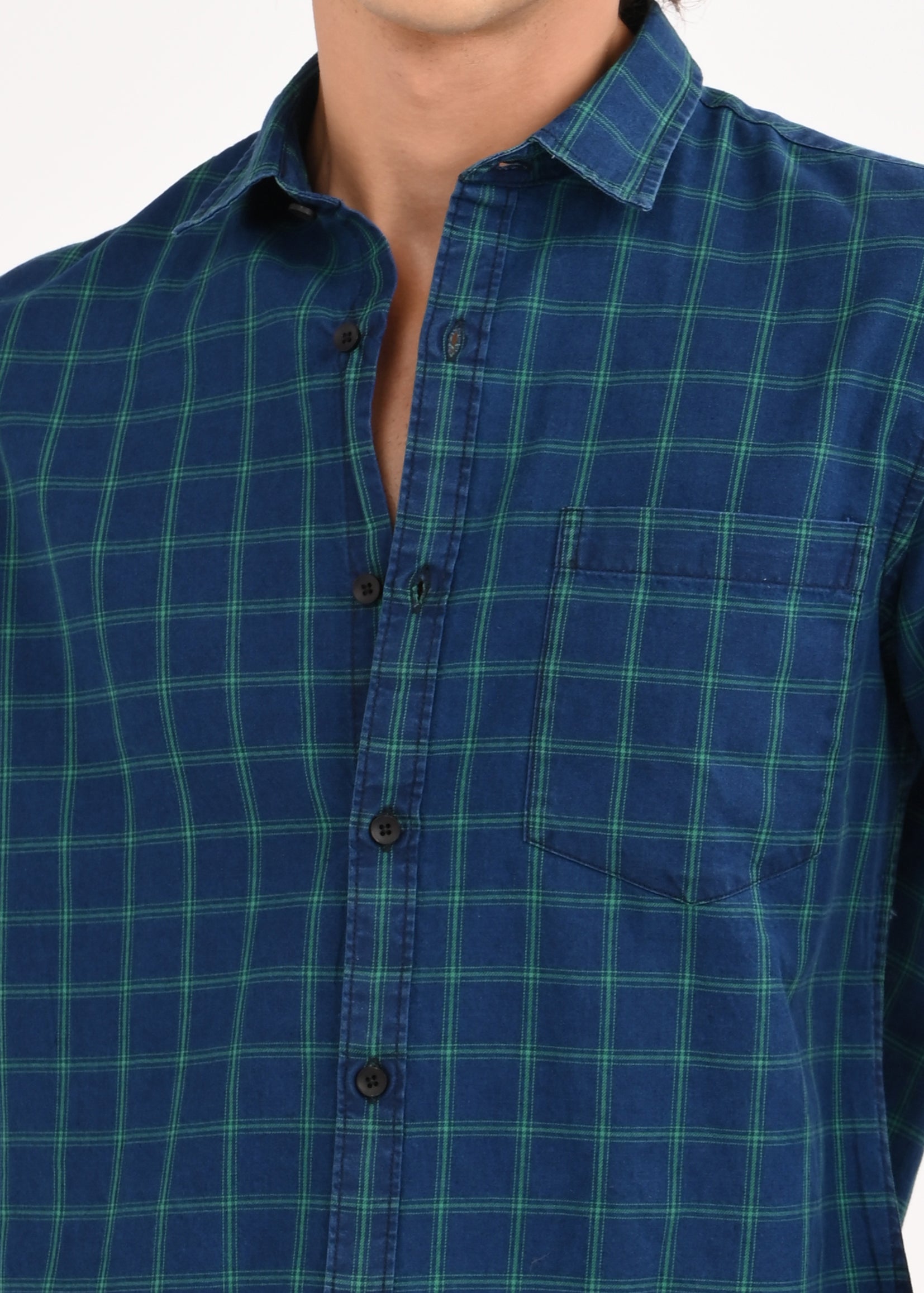 Men Navy Blue Shirt