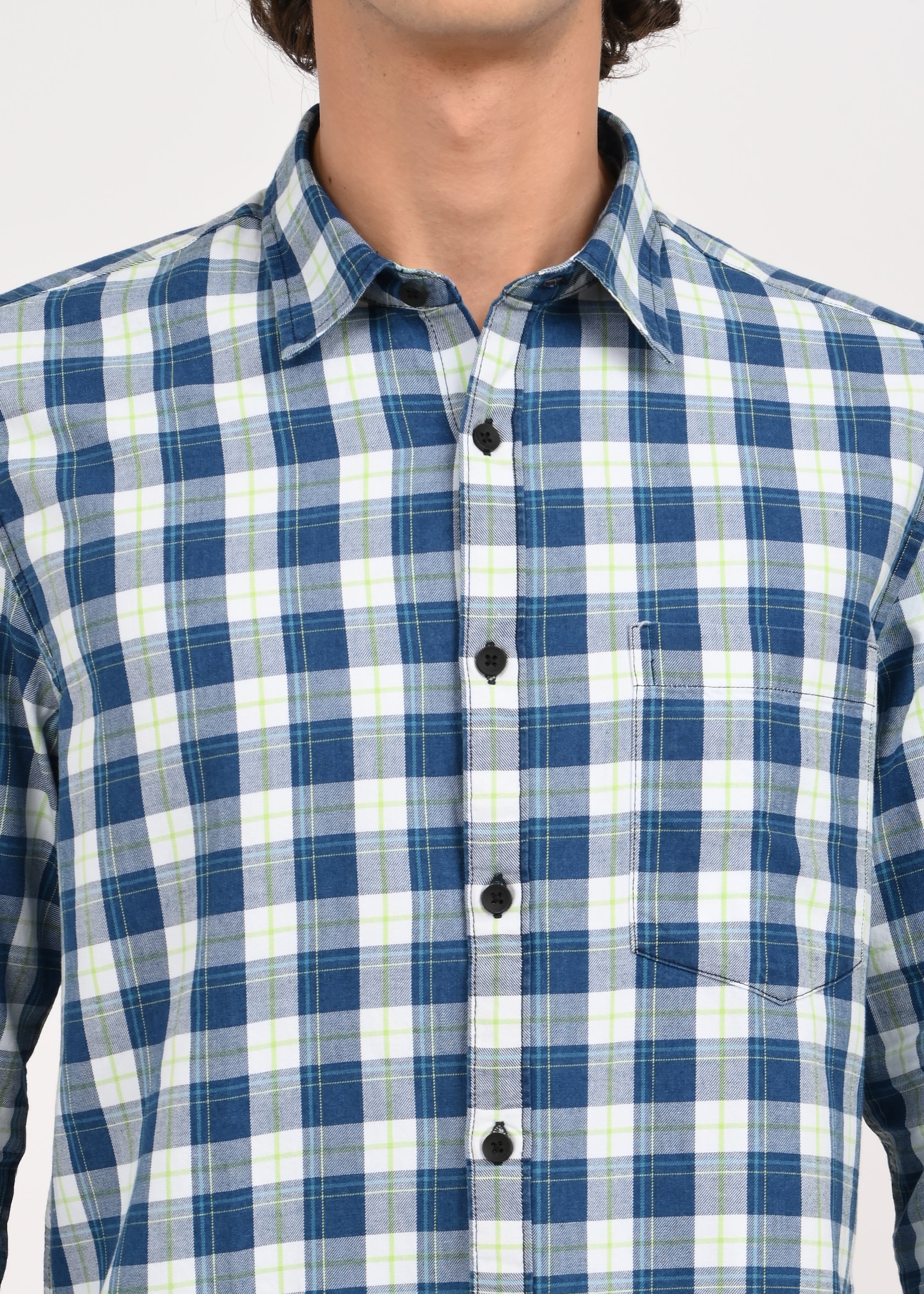 Men Navy Blue Shirt