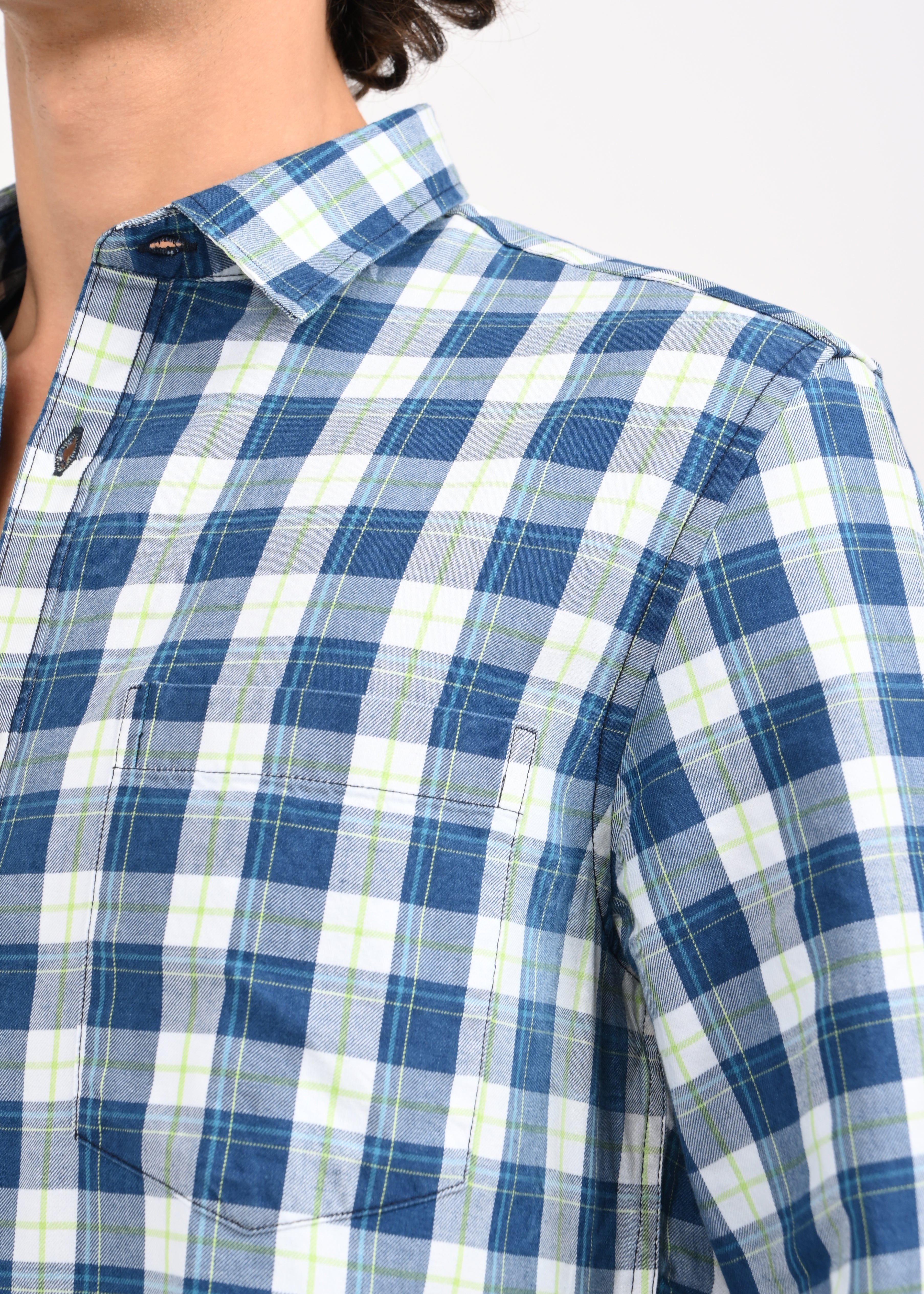 Men Navy Blue Shirt