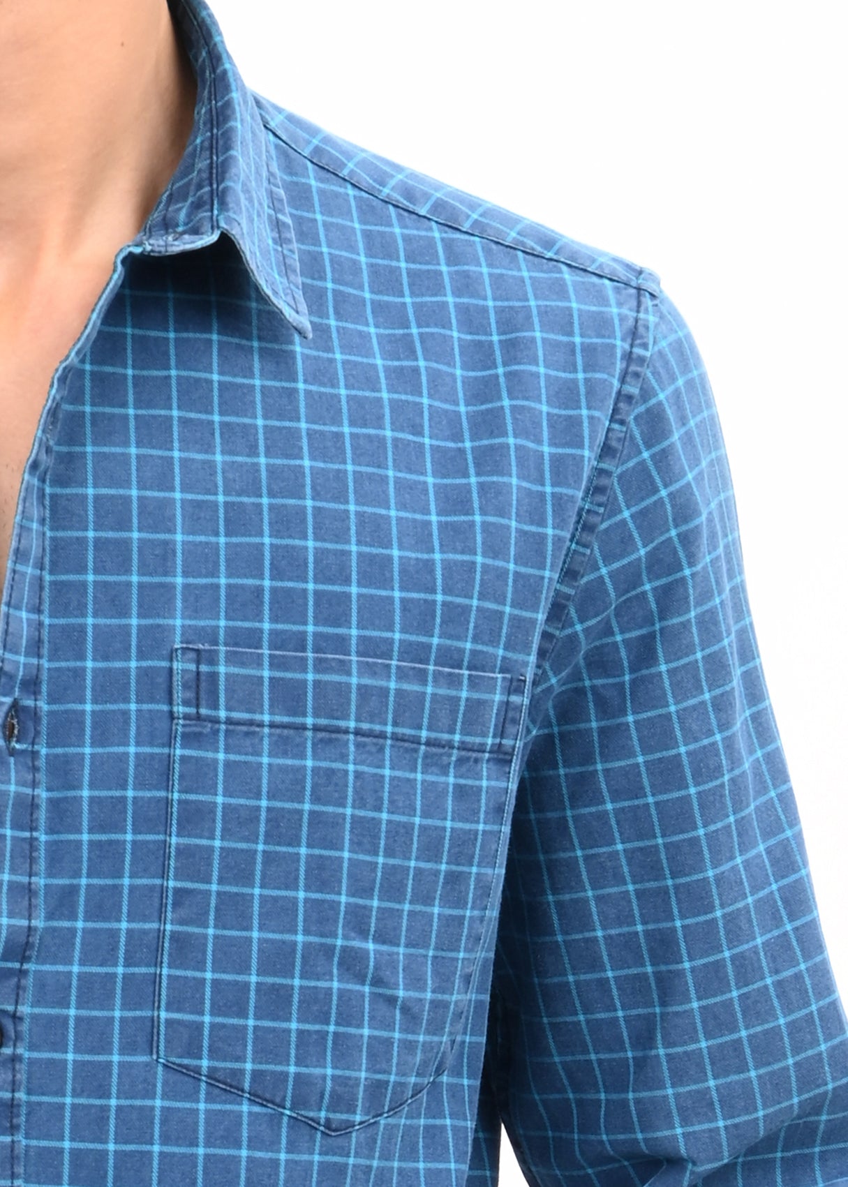 Men Blue Shirt