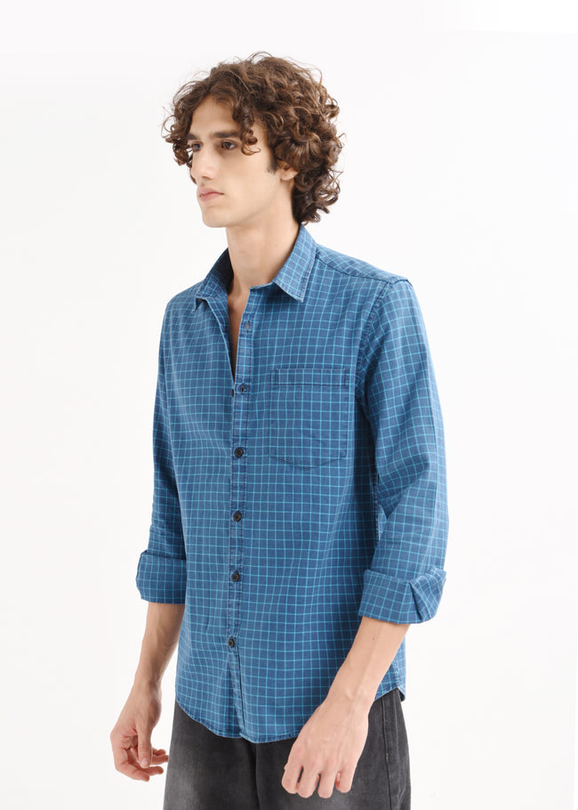 Men Blue Shirt