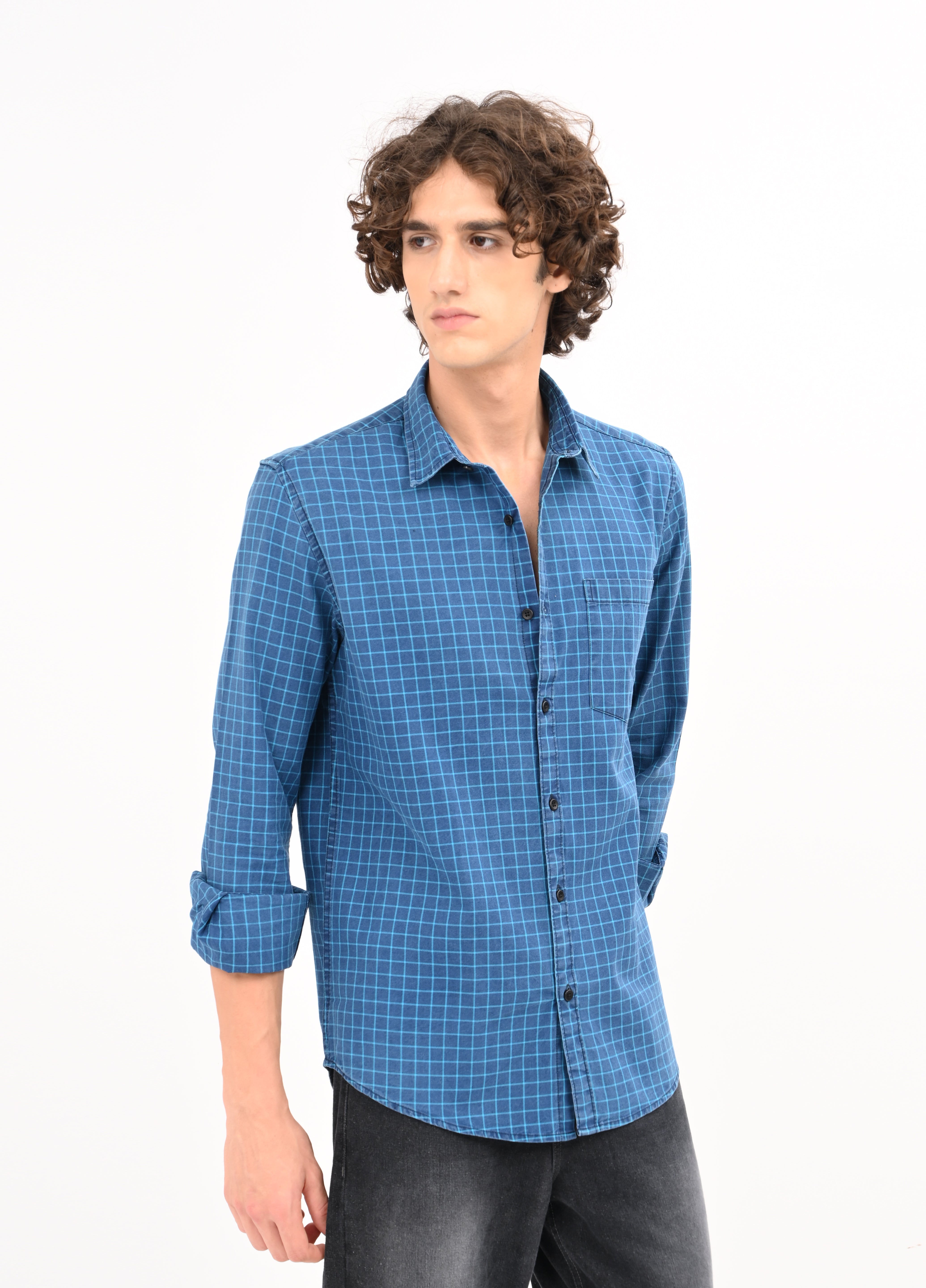 Men Blue Shirt