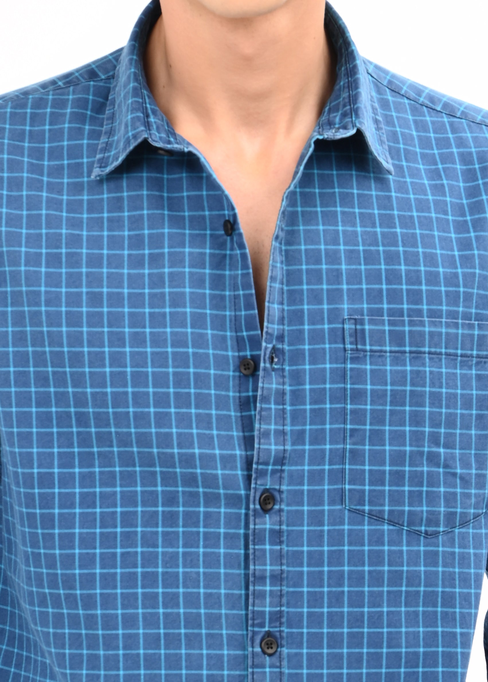 Men Blue Shirt