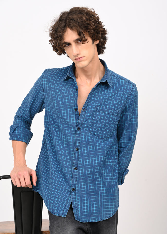 Men Blue Shirt