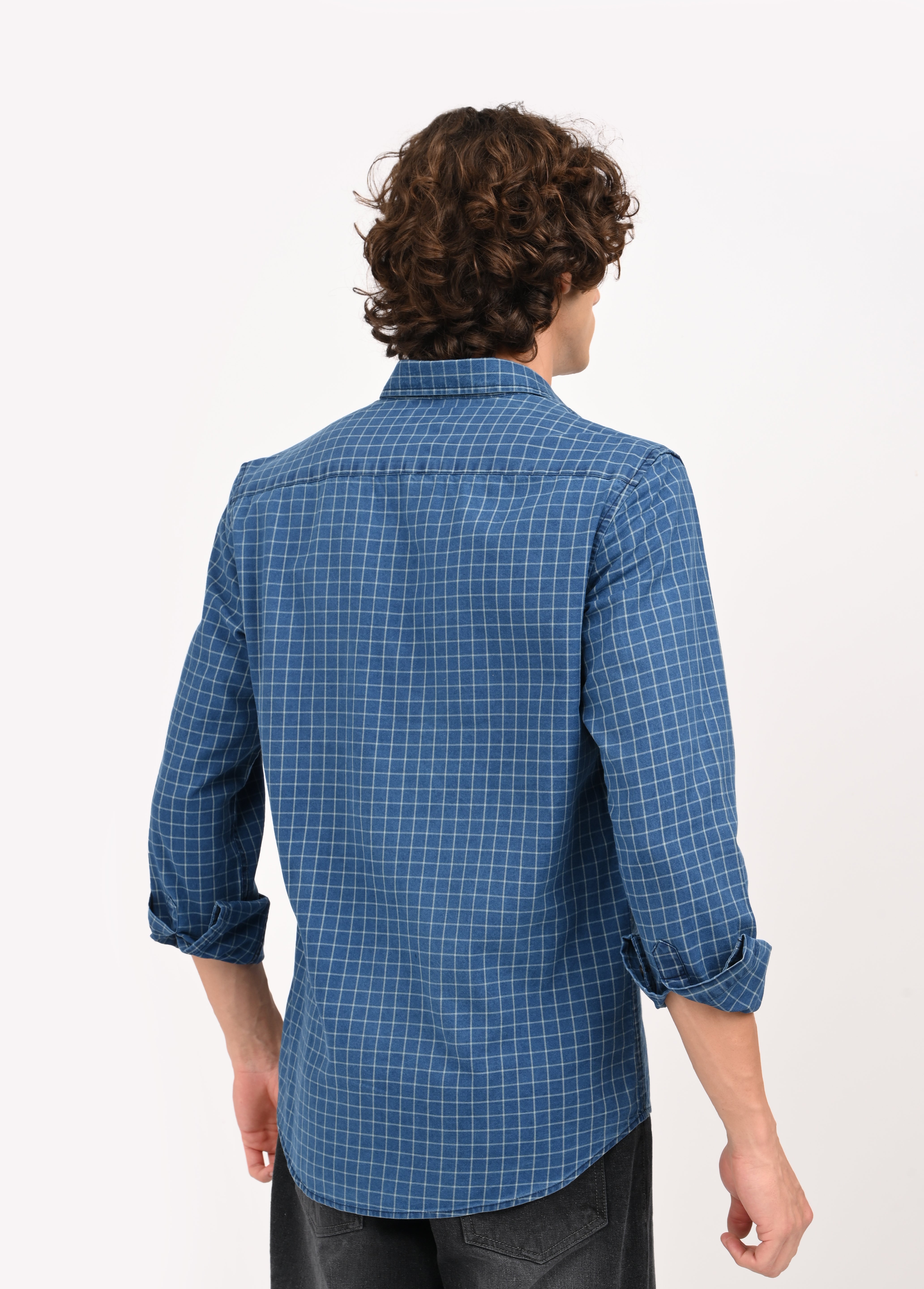 Men Blue Shirt