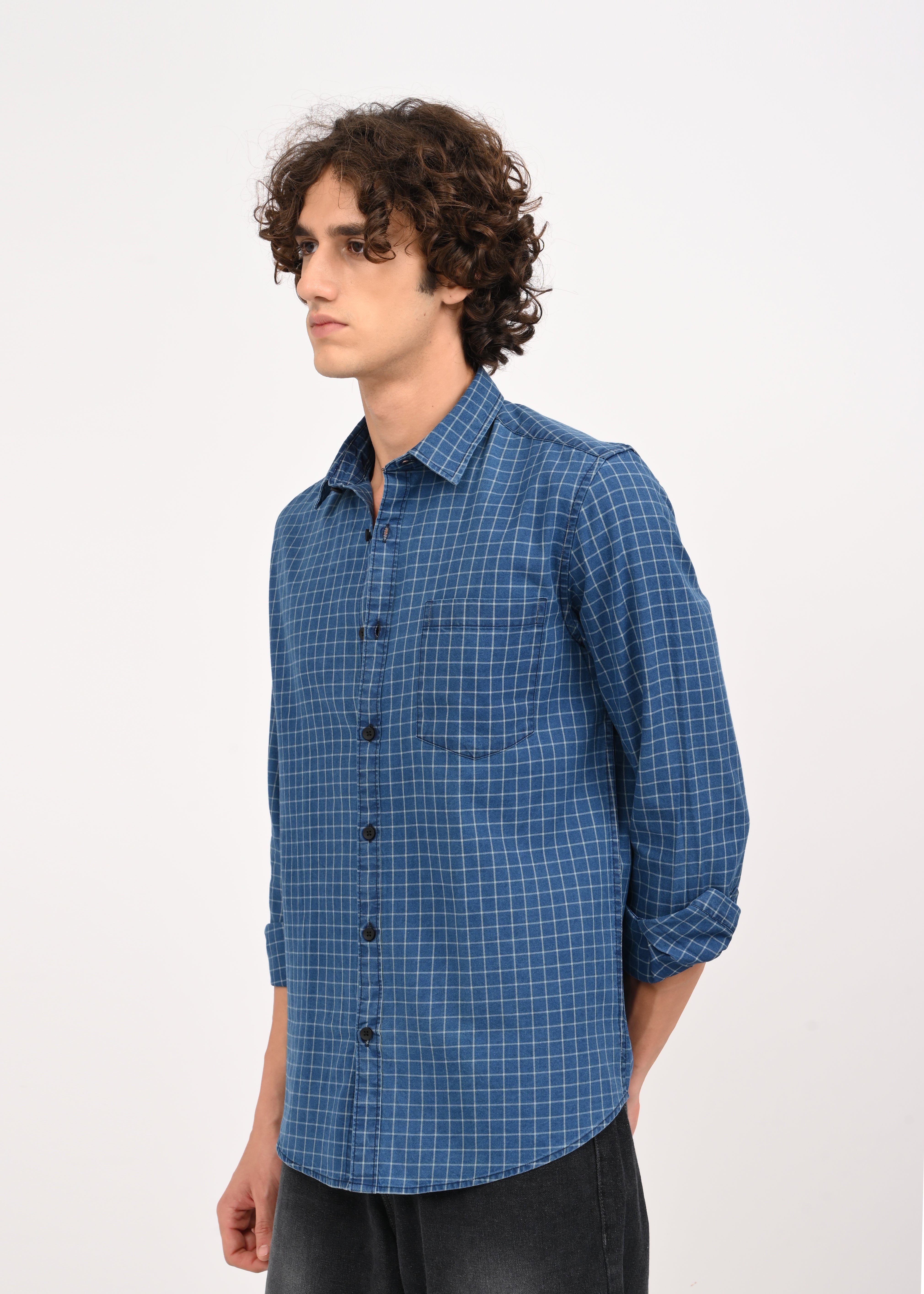Men Blue Shirt