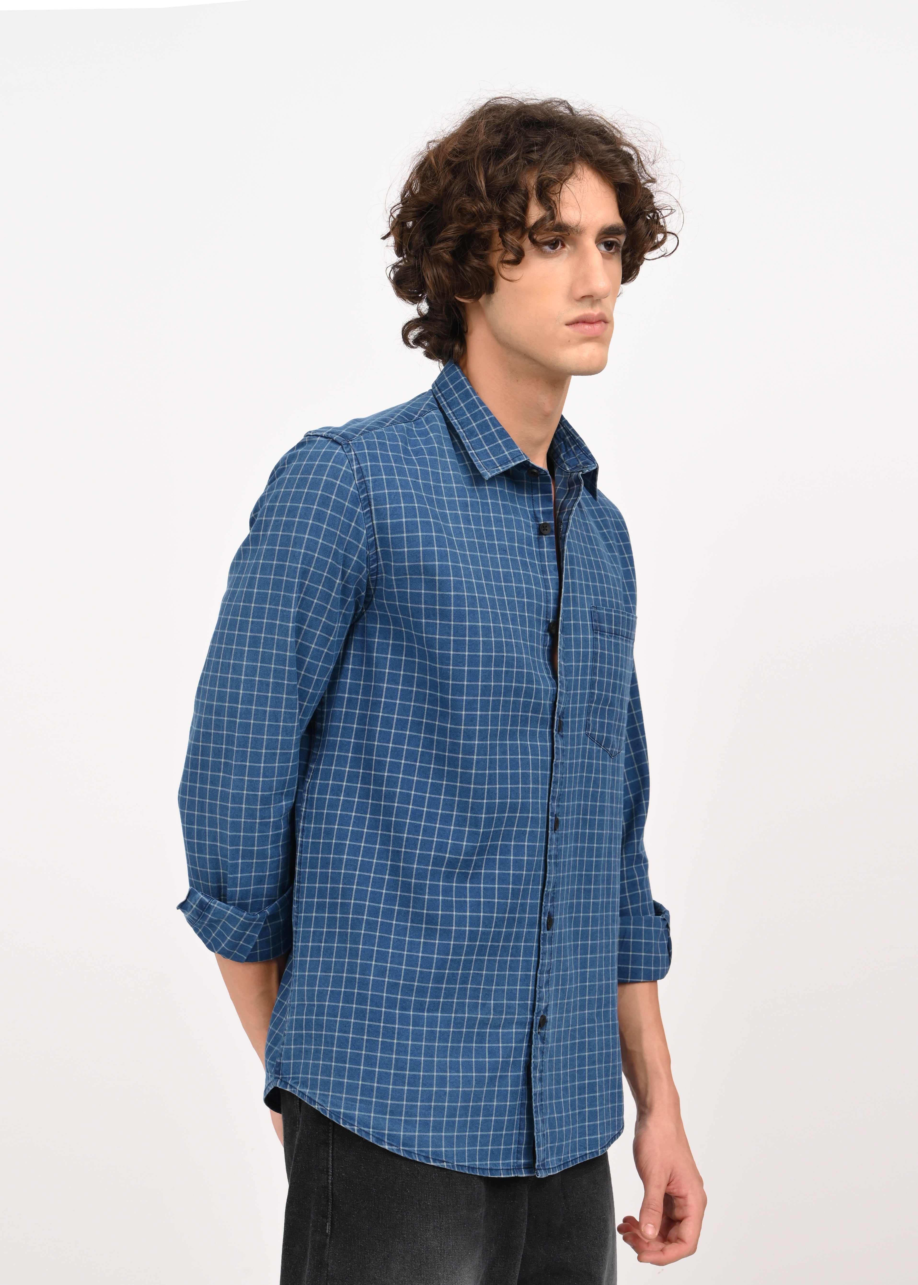 Men Blue Shirt