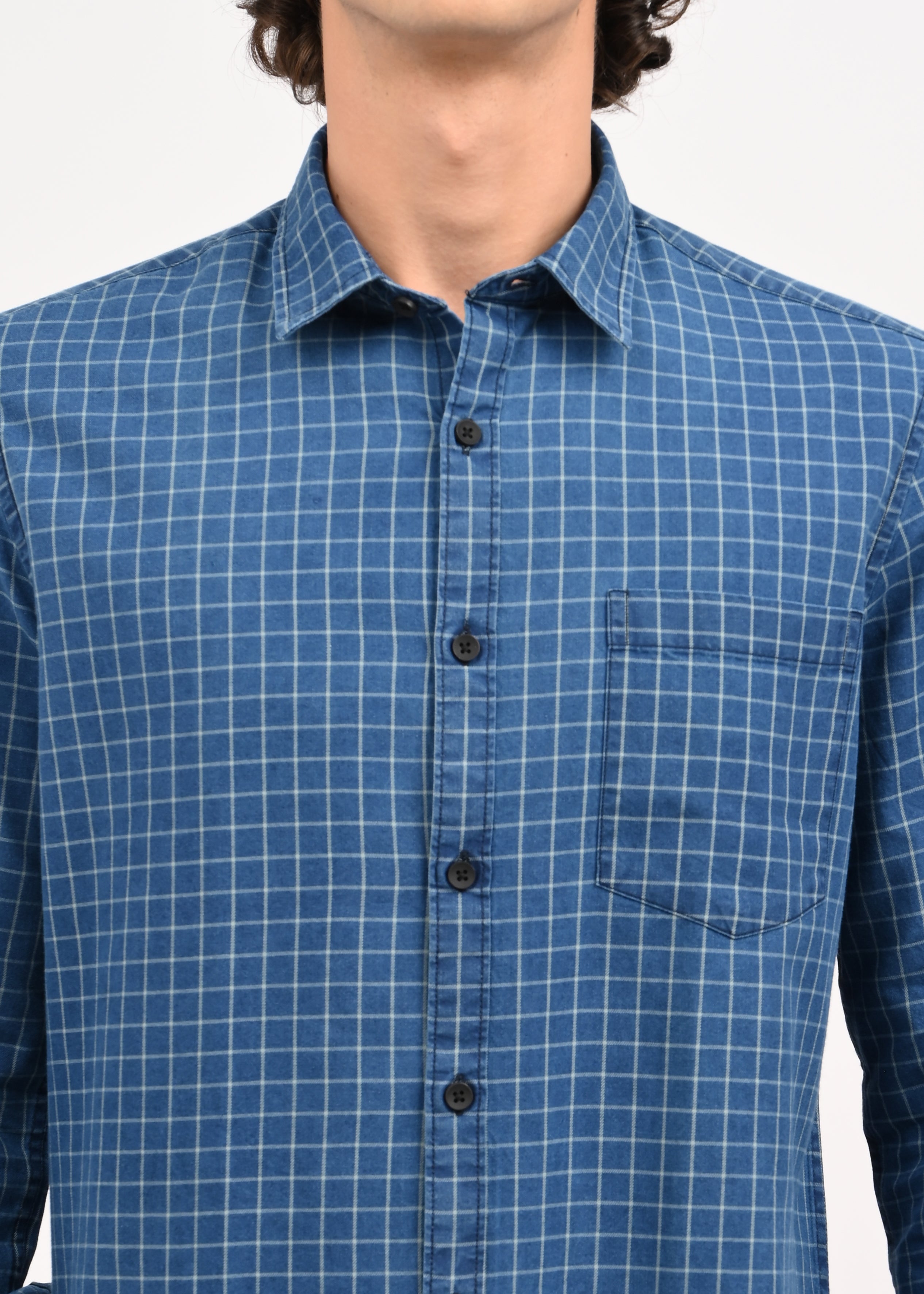 Men Blue Shirt