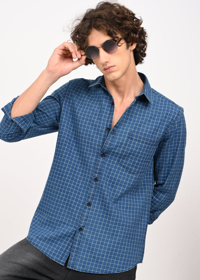 Men Blue Shirt