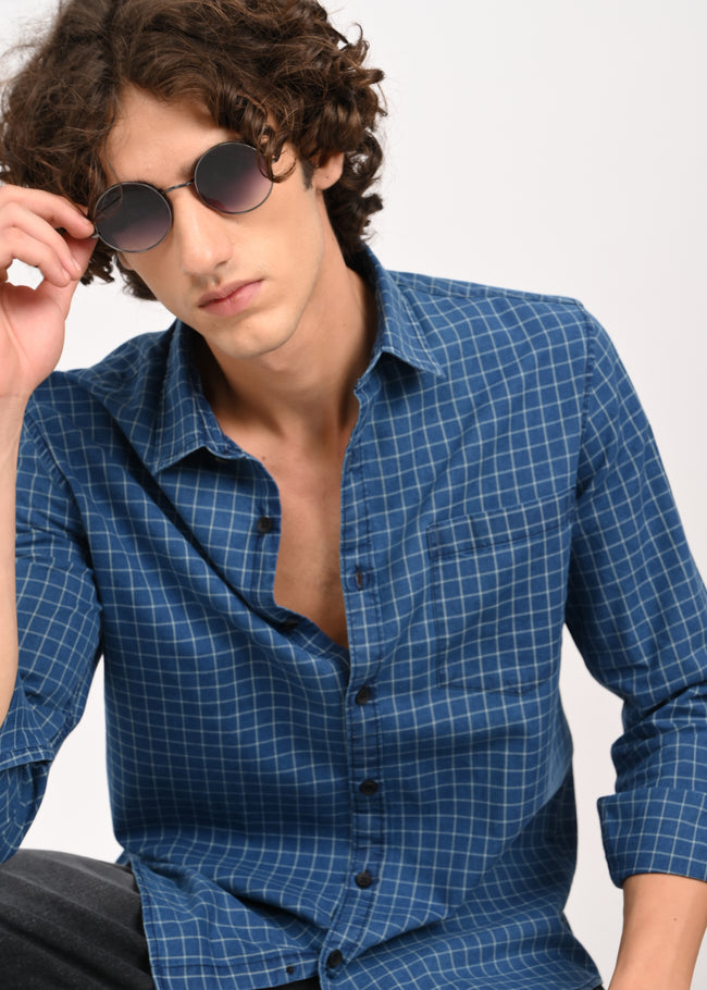 Men Blue Shirt