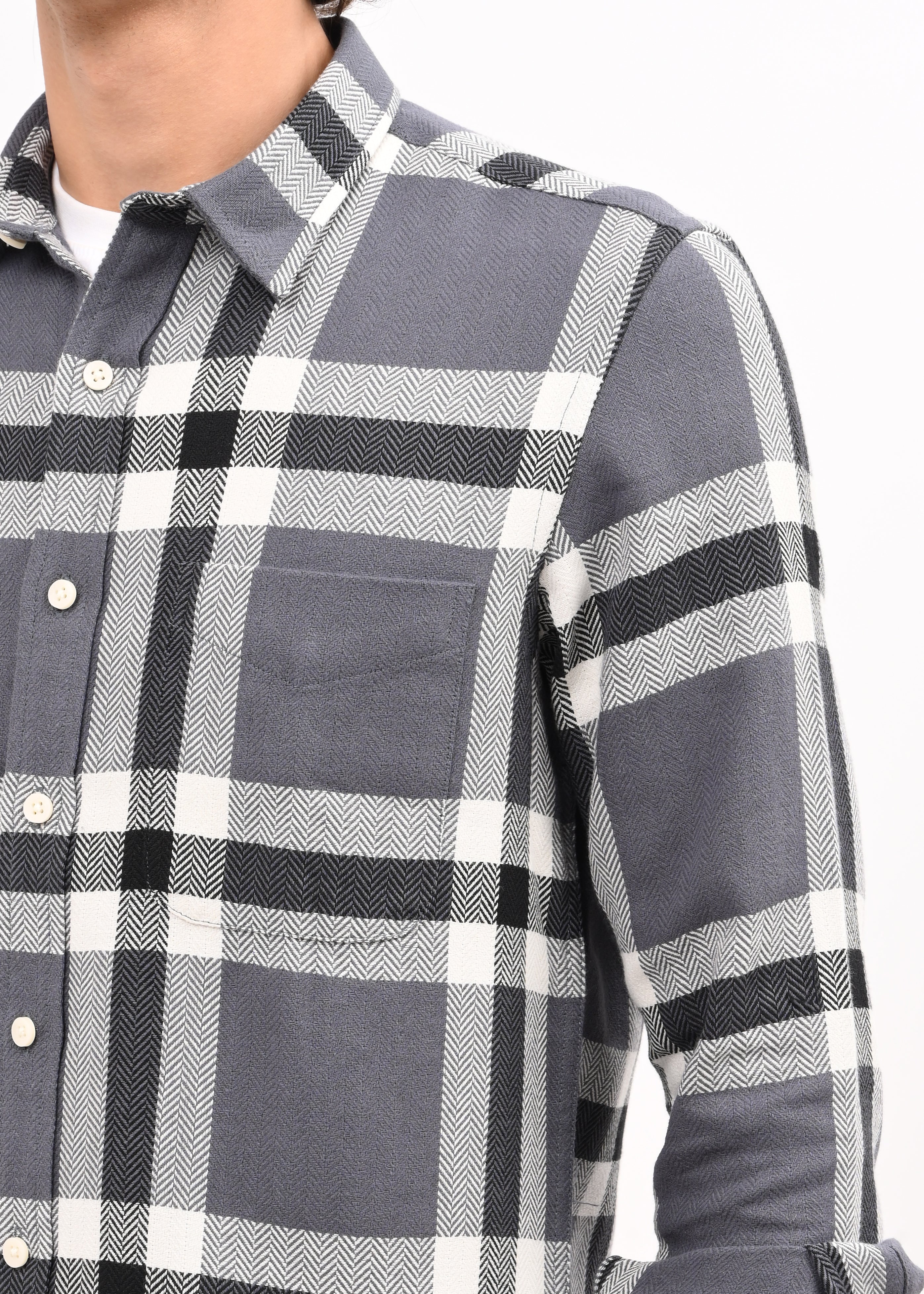 Men Black Checked Shirt