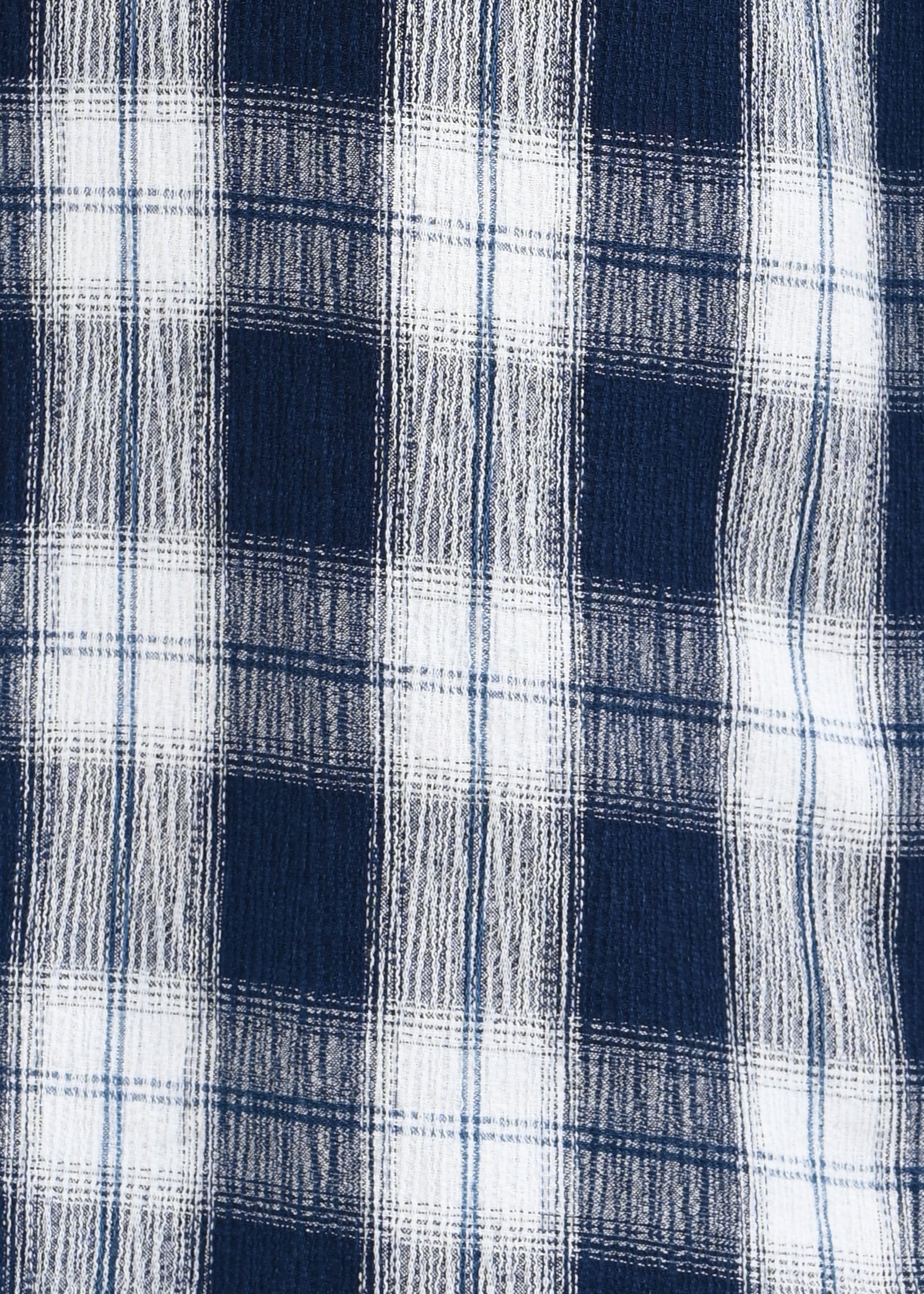 Men Navy Blue Checked Shirt