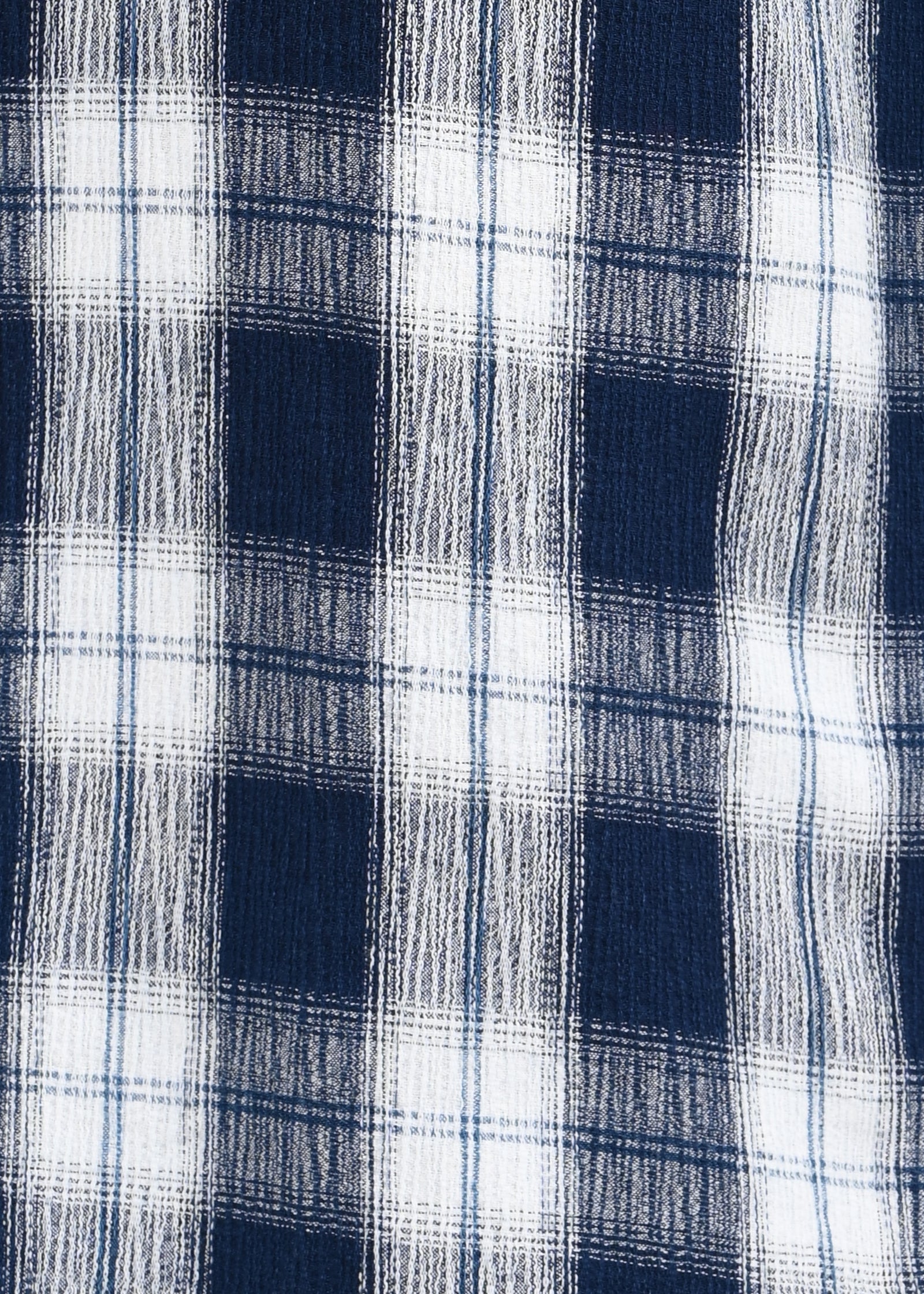 Men Navy Blue Checked Shirt
