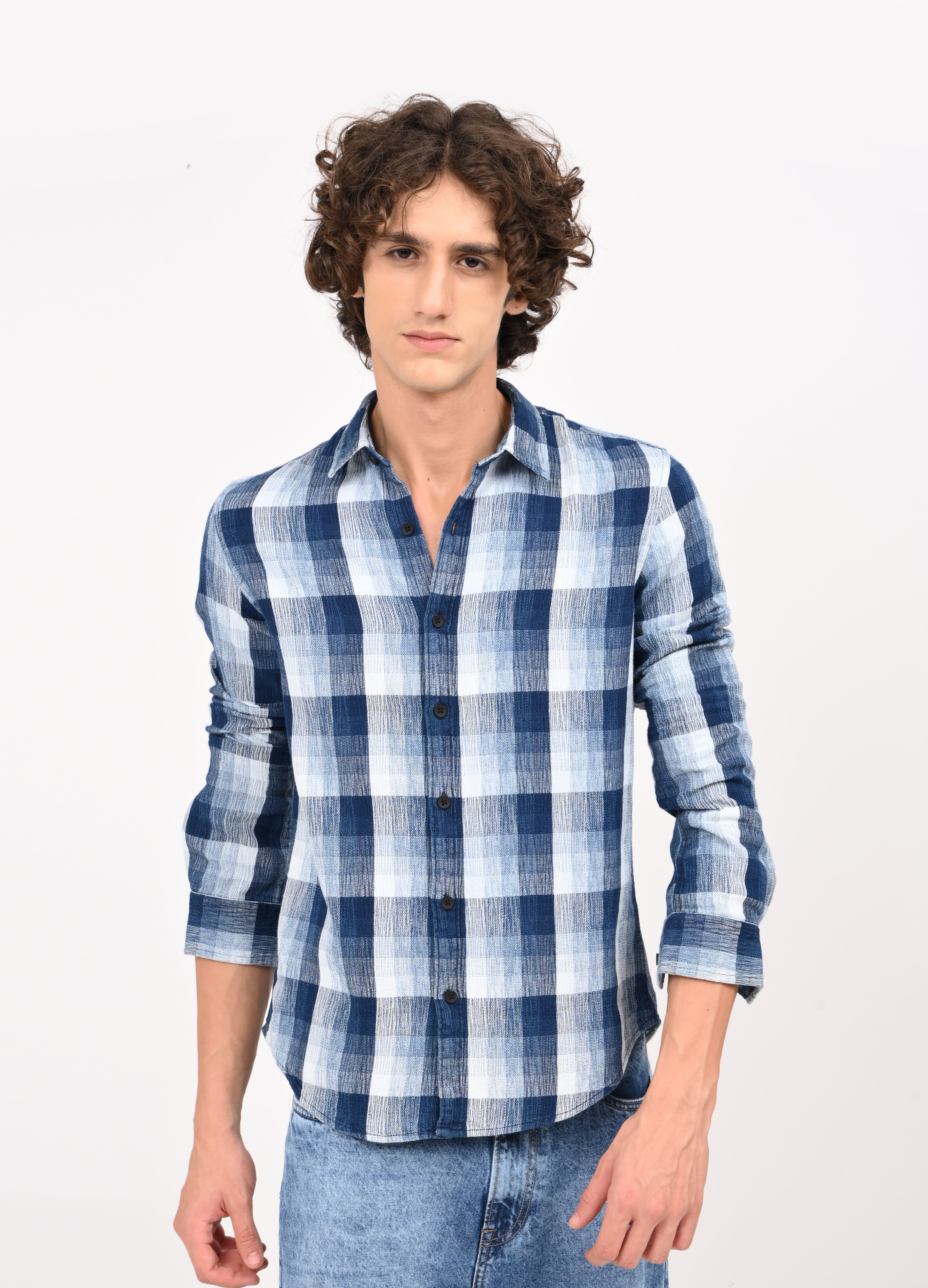 Men Blue Shirt