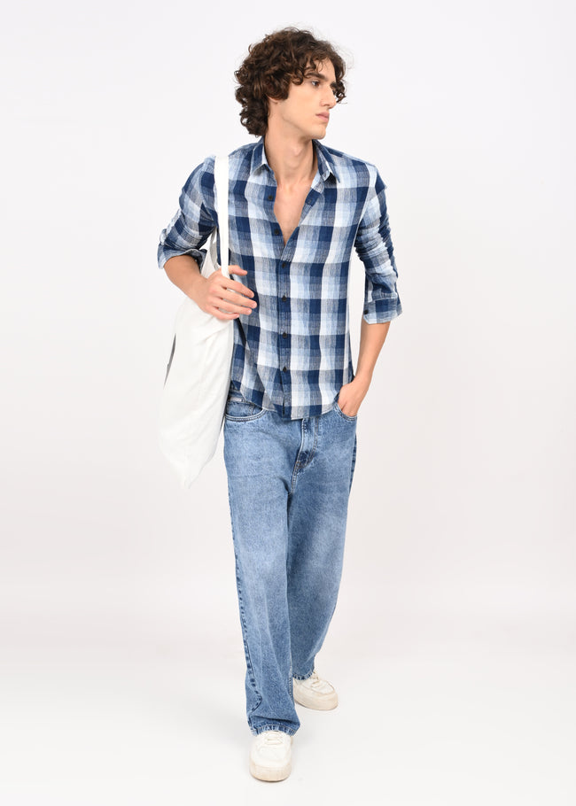 Men Blue Shirt