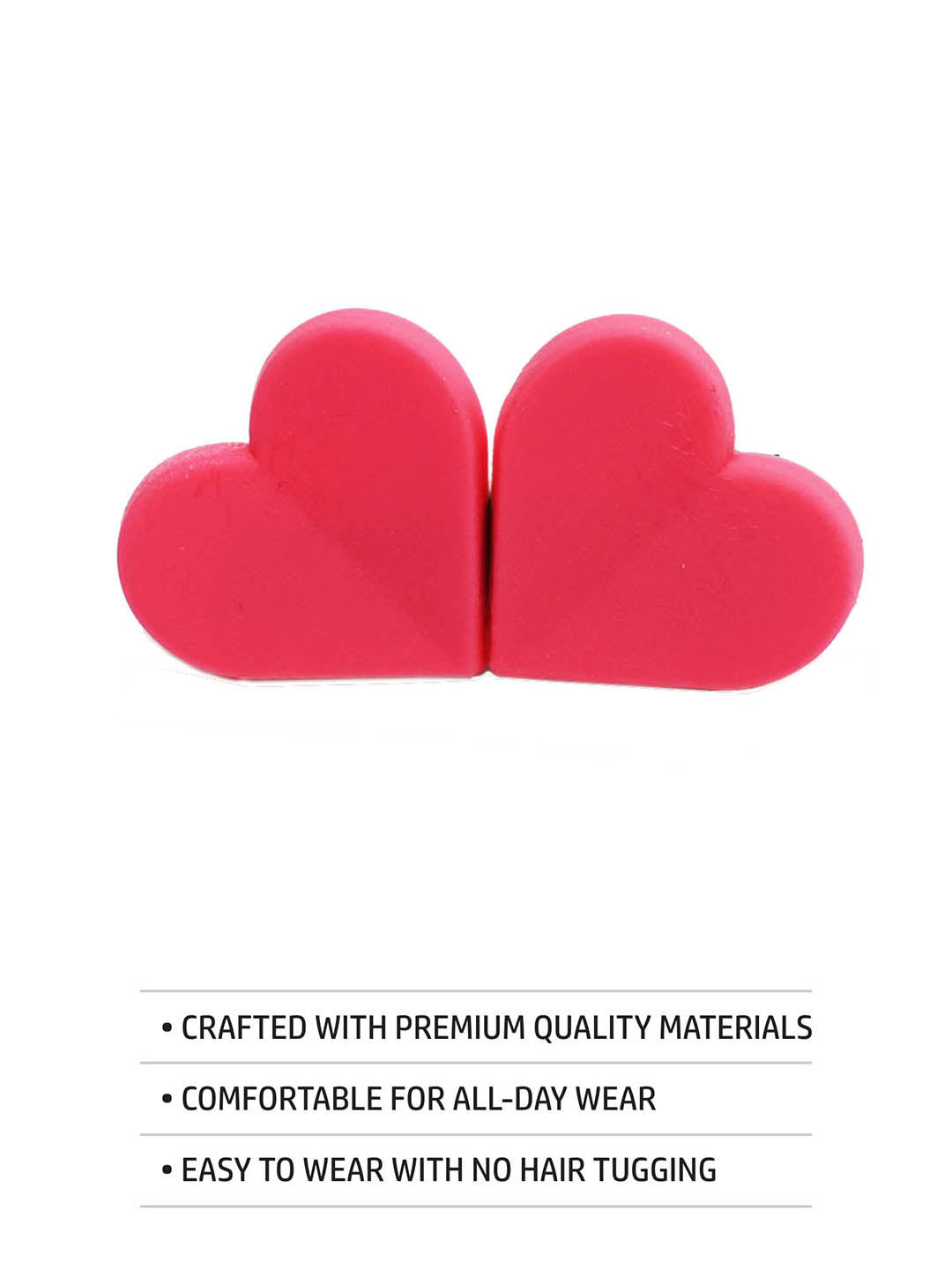 Women Pink Heart Pins Set Of 5