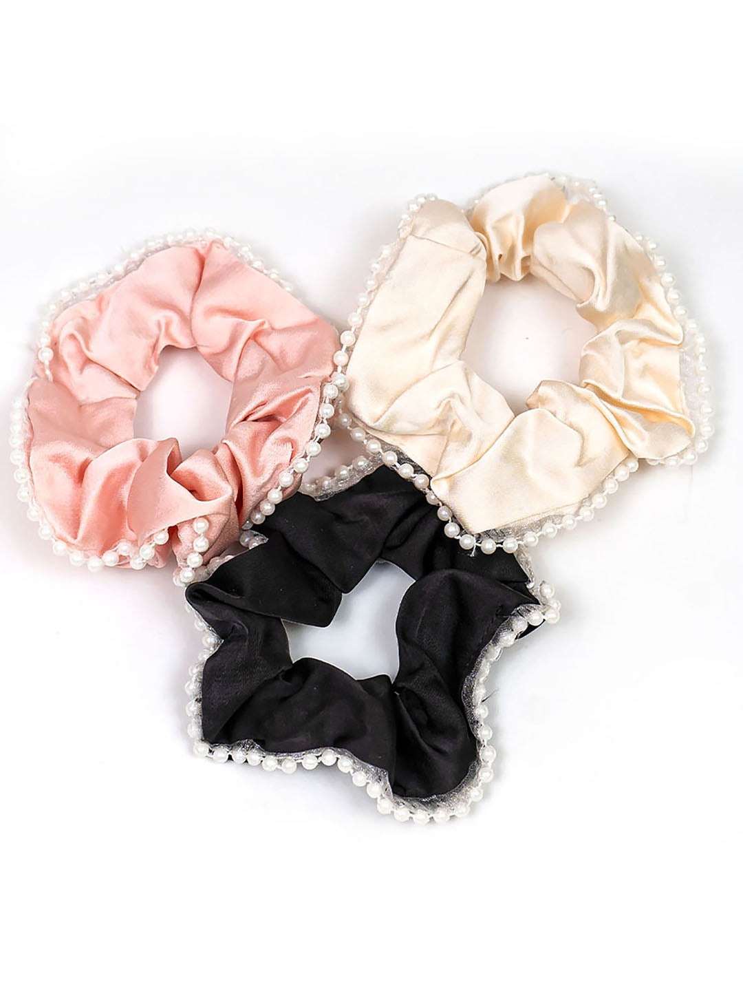 Pearl Scrunchies Set Of 3