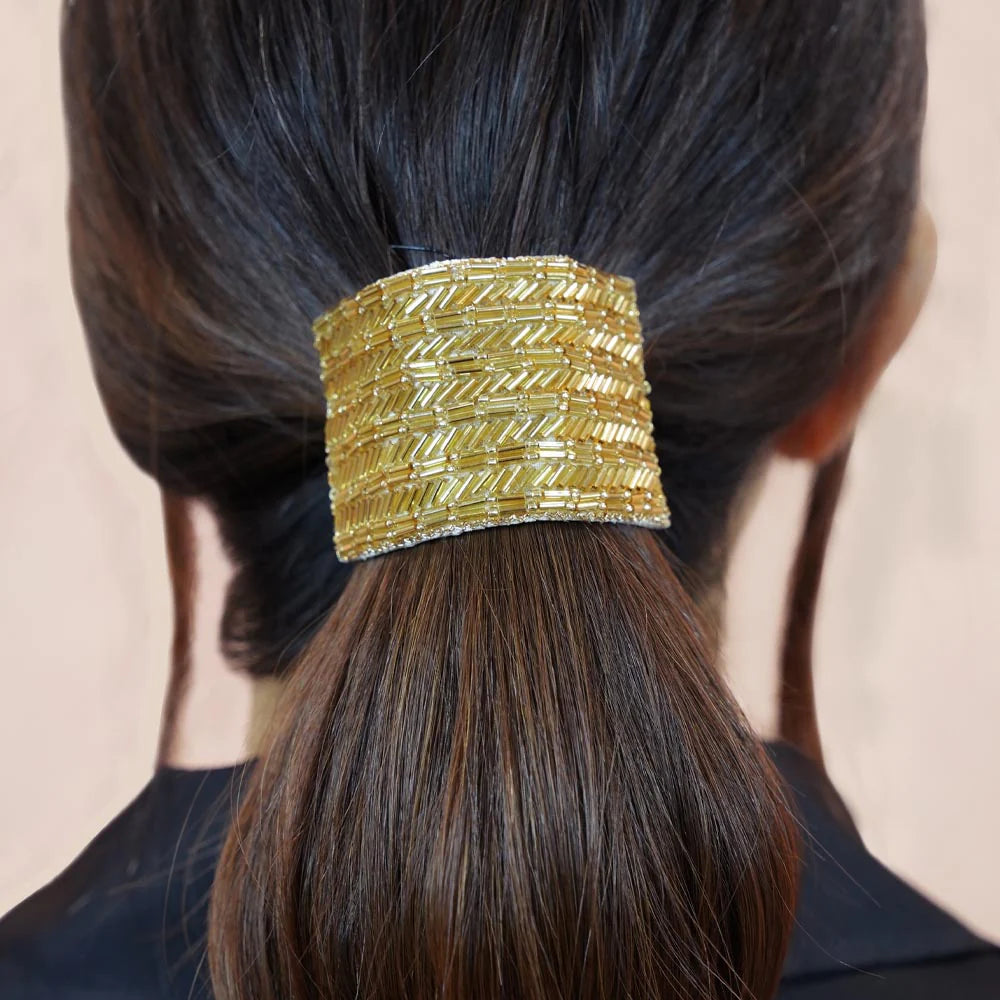 Gold Embellished Ponytail Holder