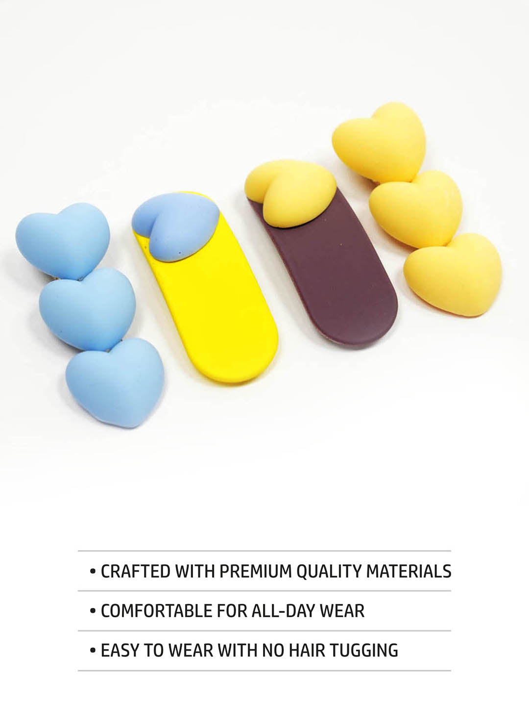 Women Multi Heart Pins Set Of 4