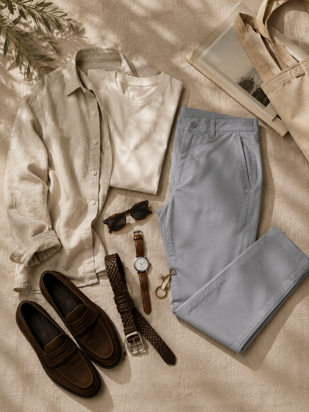 Men Grey Tailored Fit Trousers