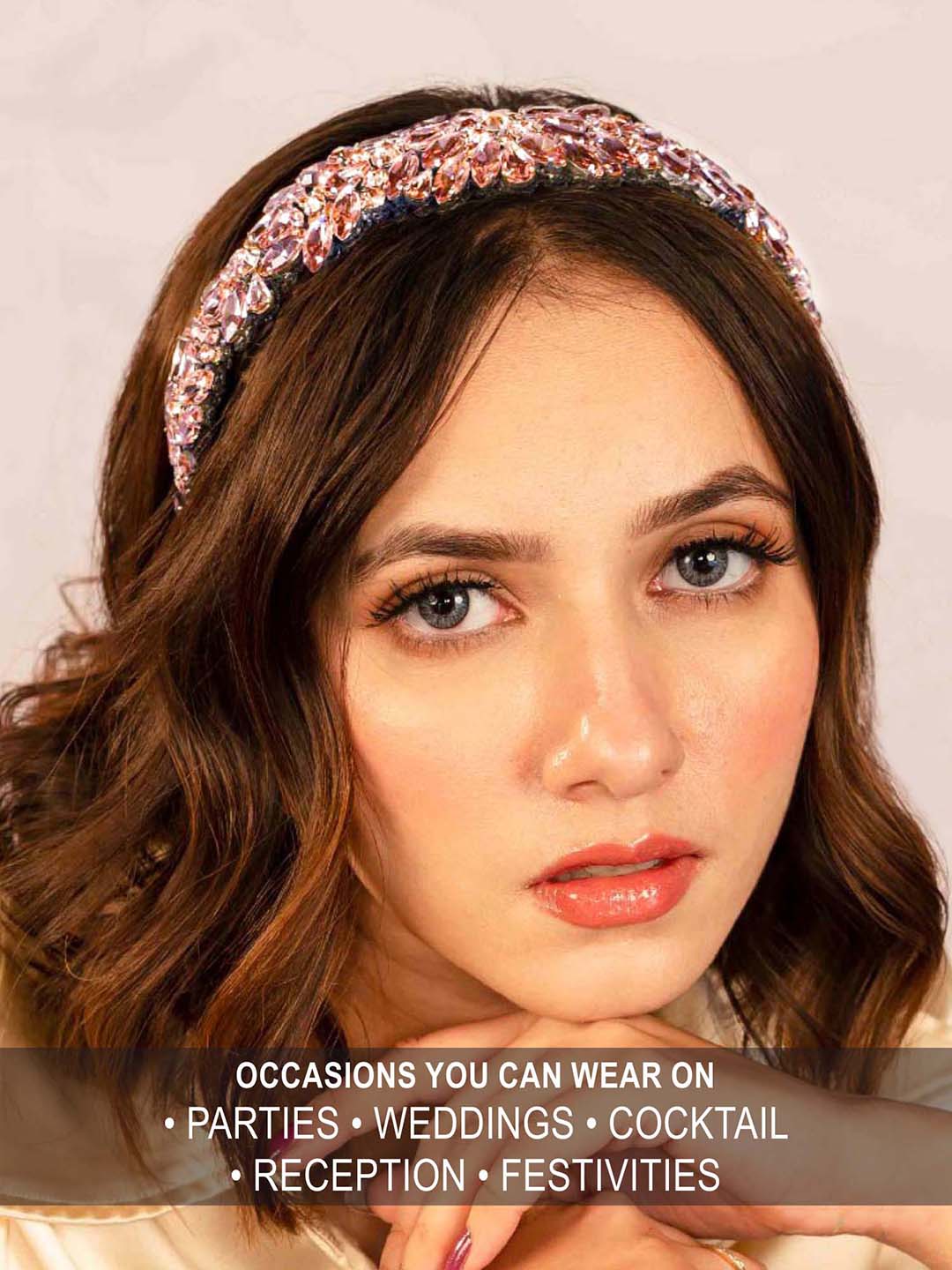 Women Rose Gold Rosemary Broad Headband
