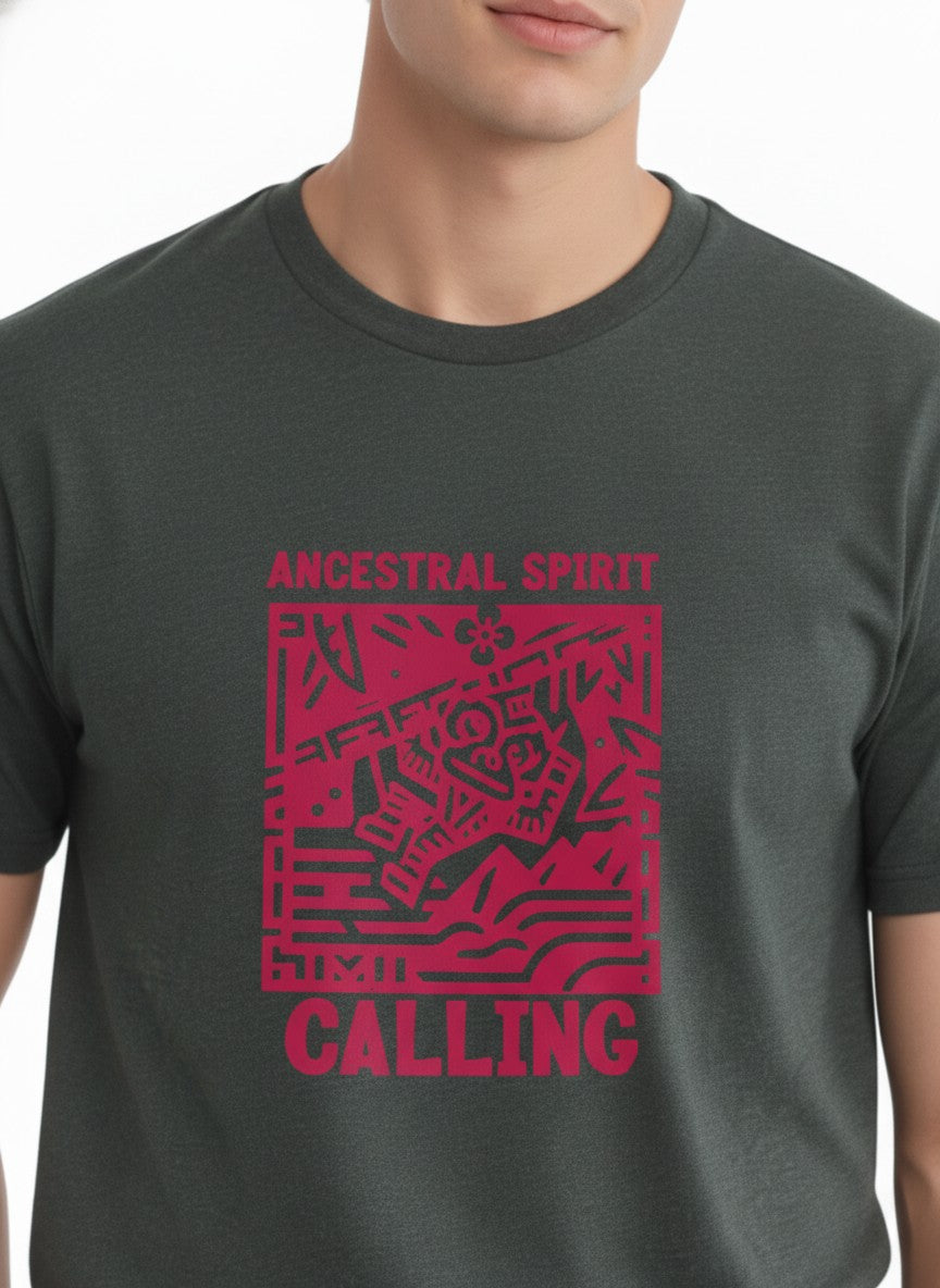 Men Cotton Tribal T-Shirt