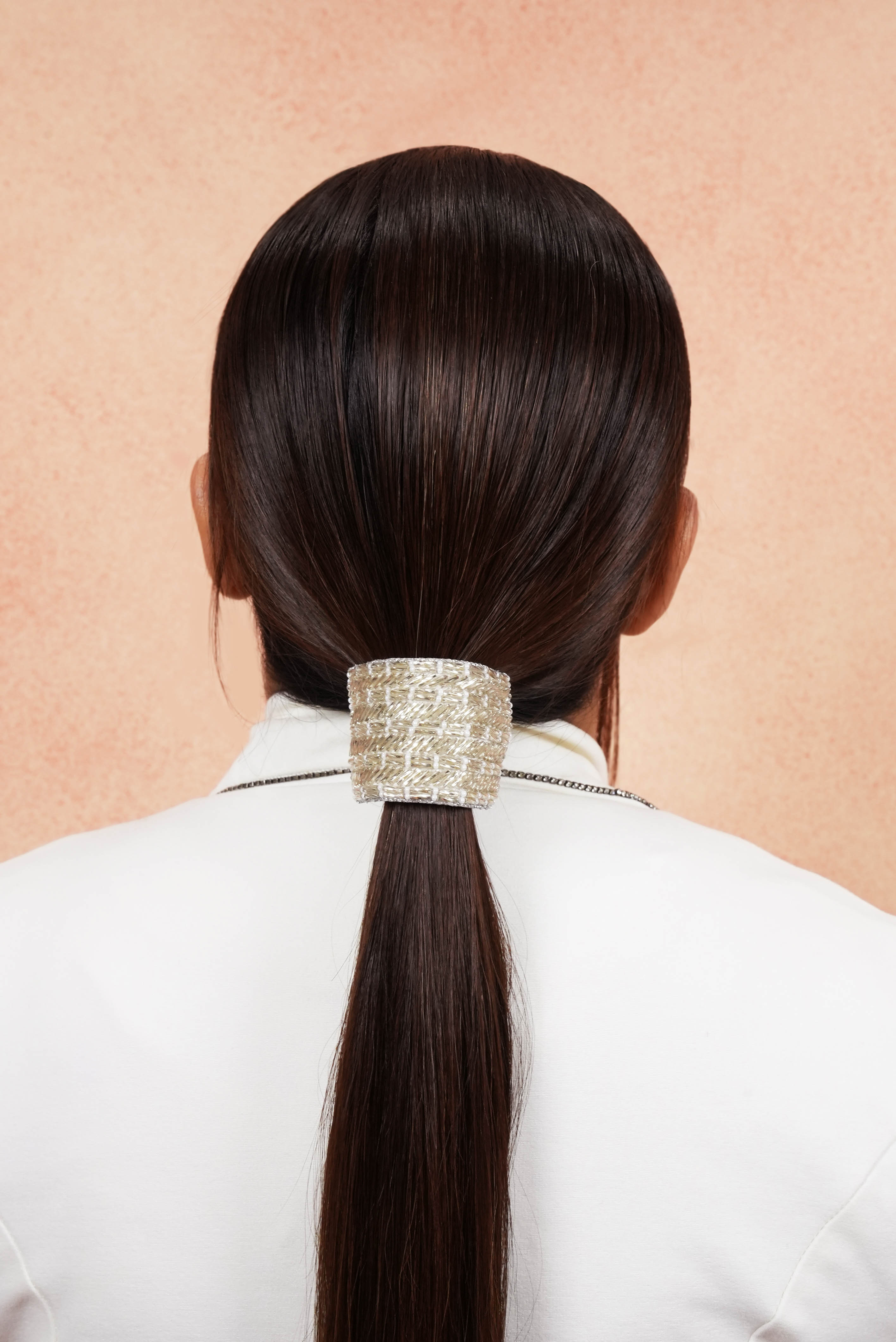 Silver Embellished Ponytail Holder