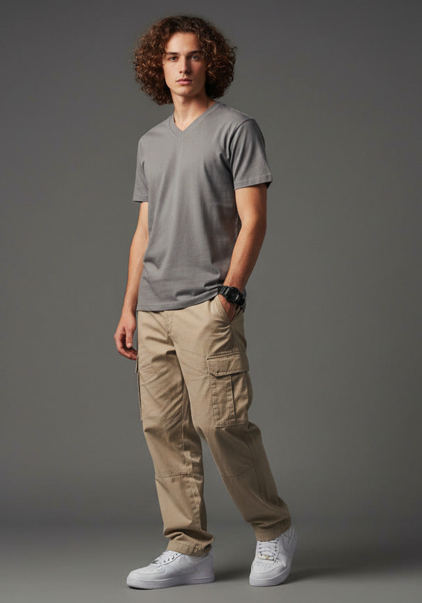 Men Cotton V-Neck T-Shirt Pack of 4