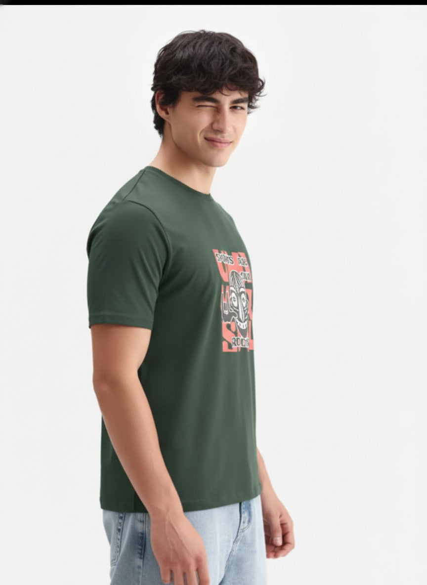 Men Cotton Tribal T-Shirt