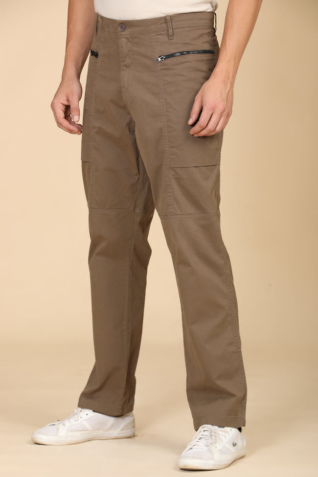 Men Infix Basic Streetwear Trouser Taupe