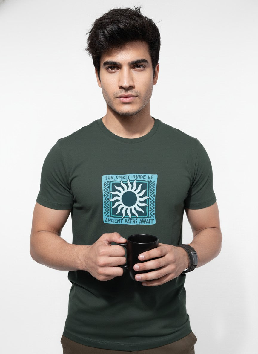 Men Cotton Tribal T-Shirt