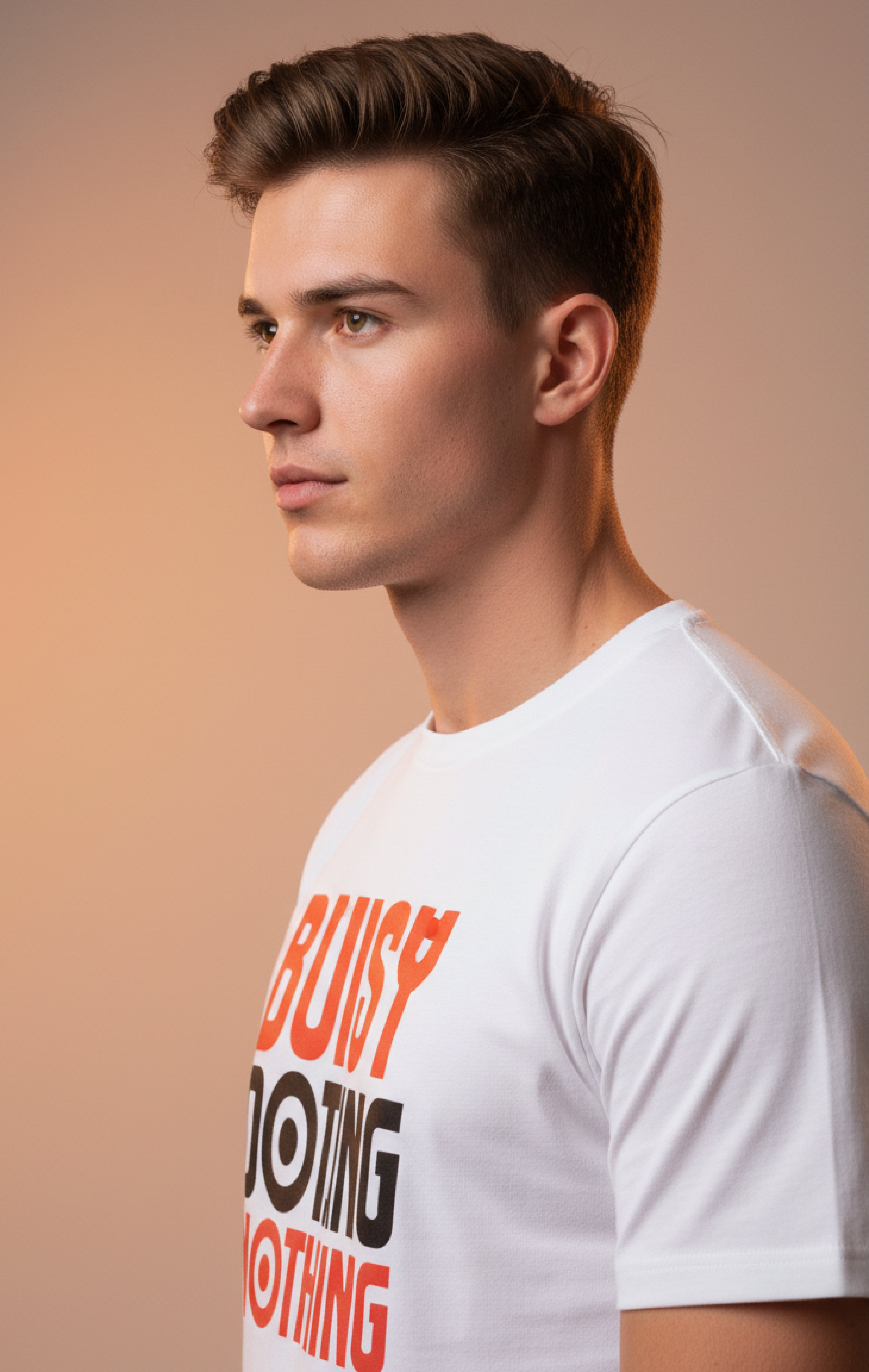 Men Printed White Cotton Tshirt